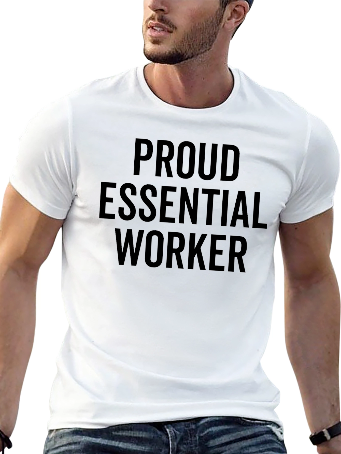 Proud Essential Worker Graphic Tee - Black