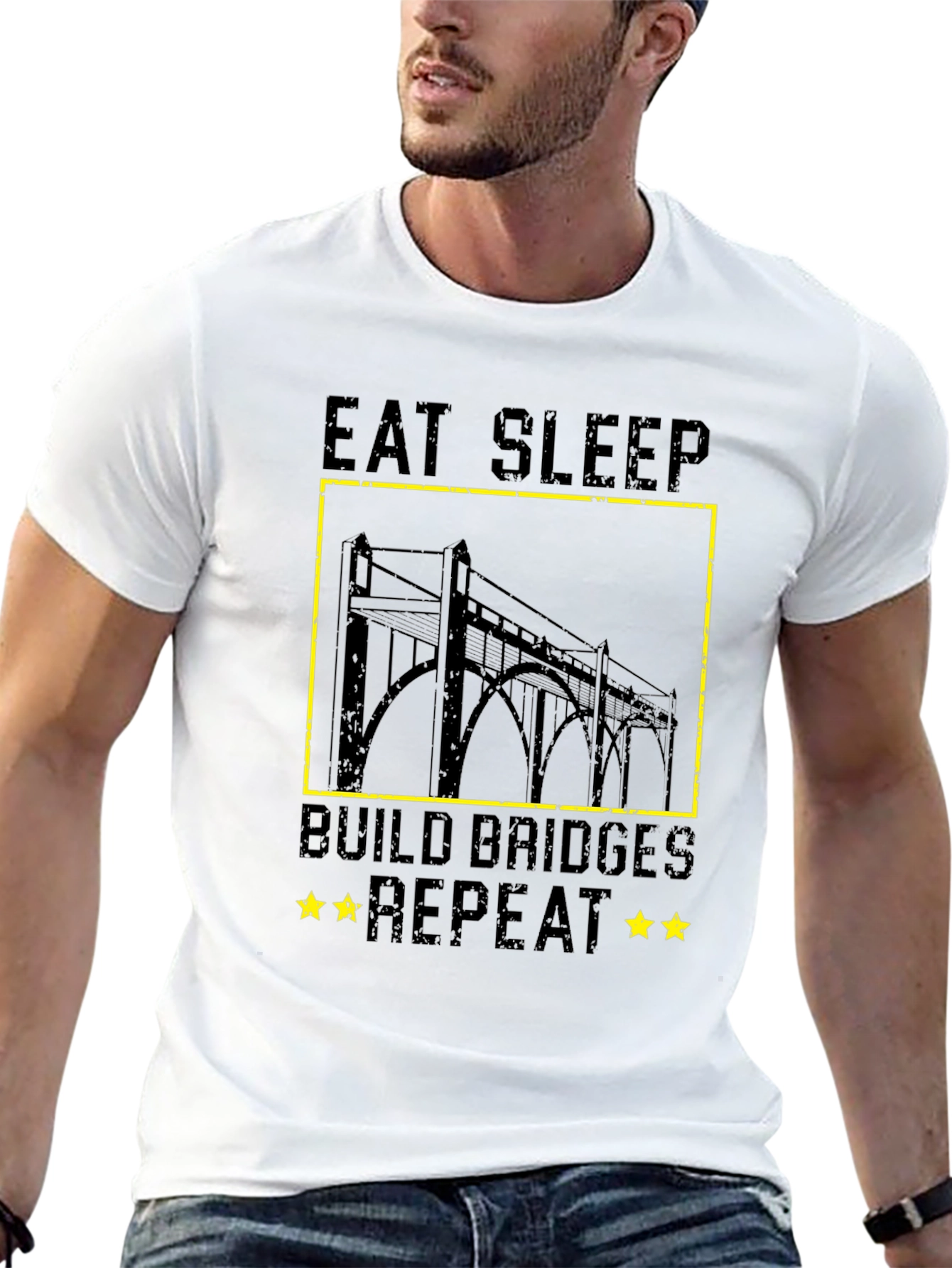 Eat Sleep Build Bridges Repeat T-Shirt