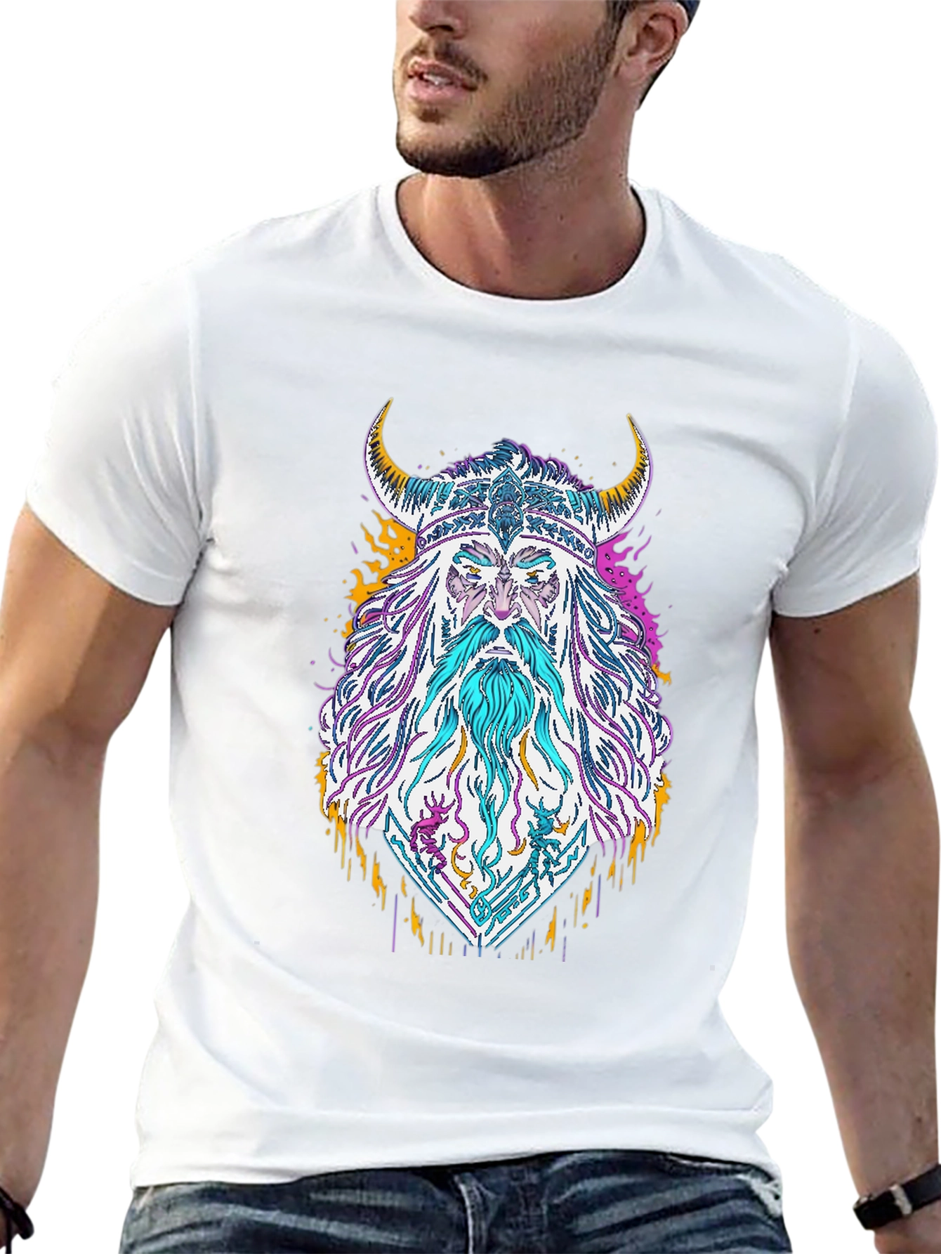 Viking Graphic Print T-Shirt