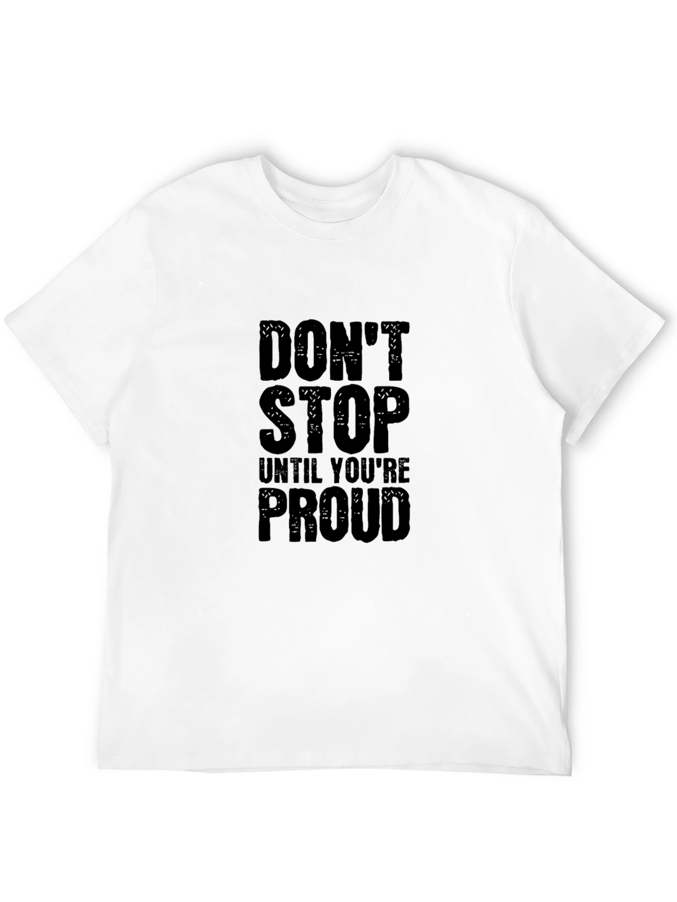 Motivational Dont Stop Graphic Tee - Black Cotton