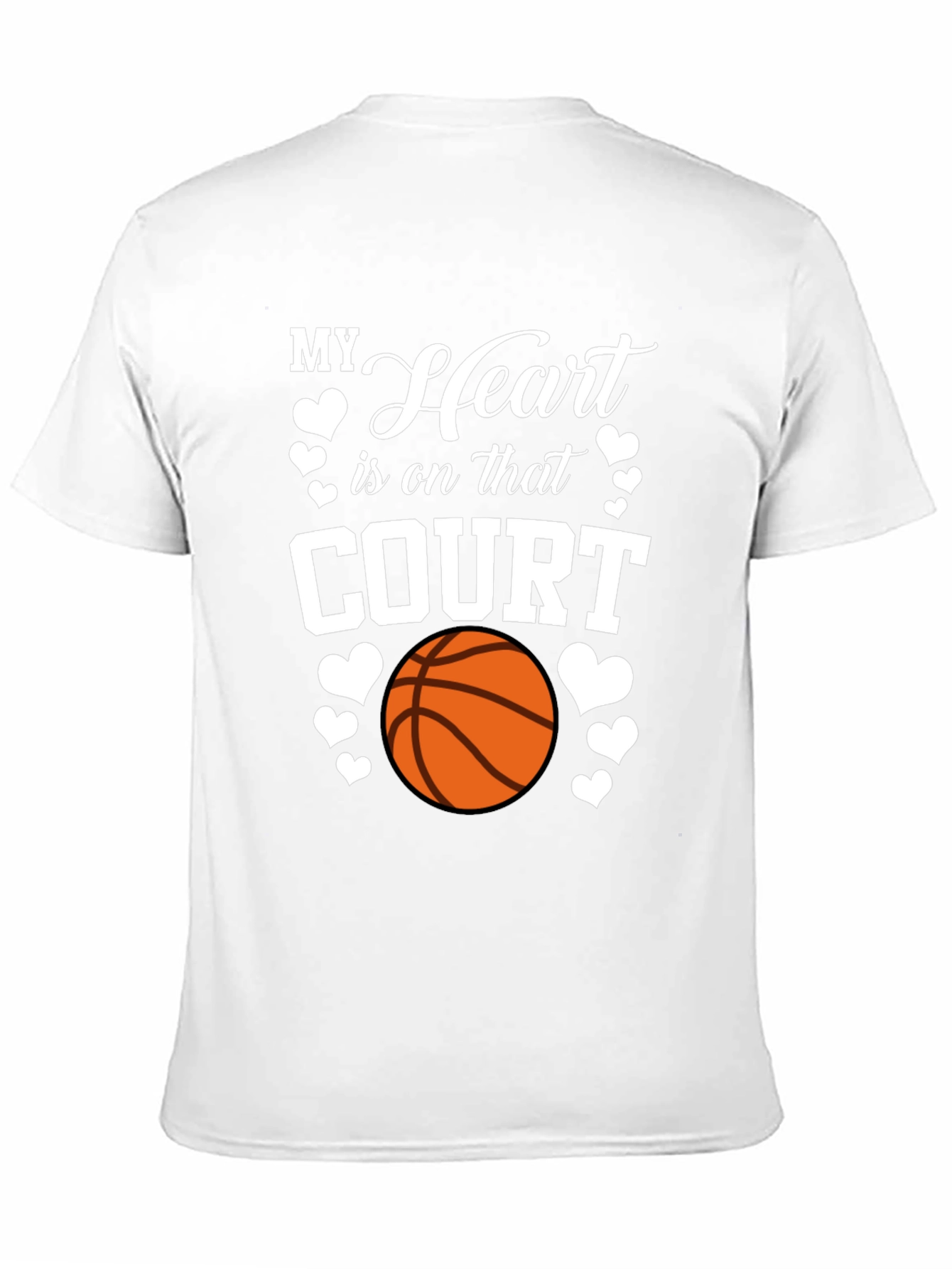 My Heart is on that Court Basketball T-Shirt