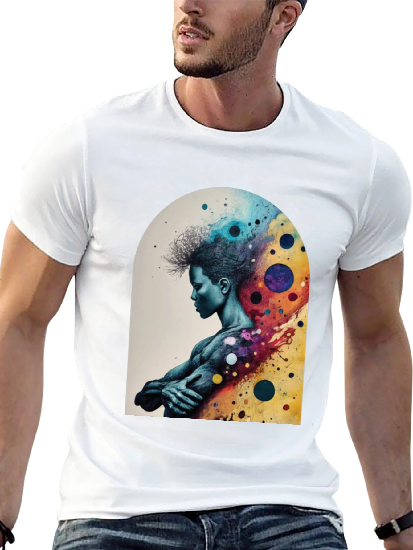 Abstract Man Graphic Tee - Stylish Comfort