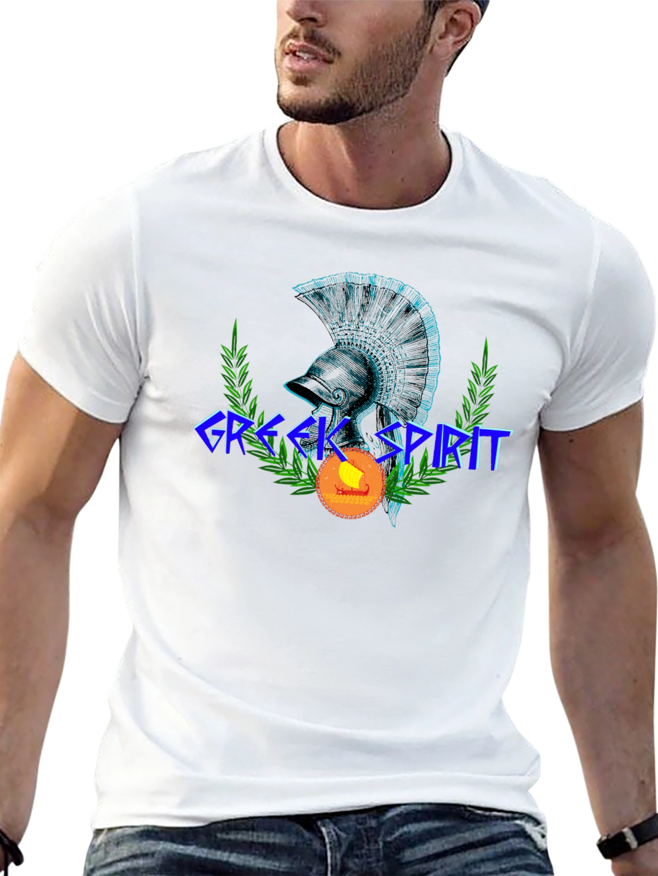 Greek Spirit Graphic T-Shirt