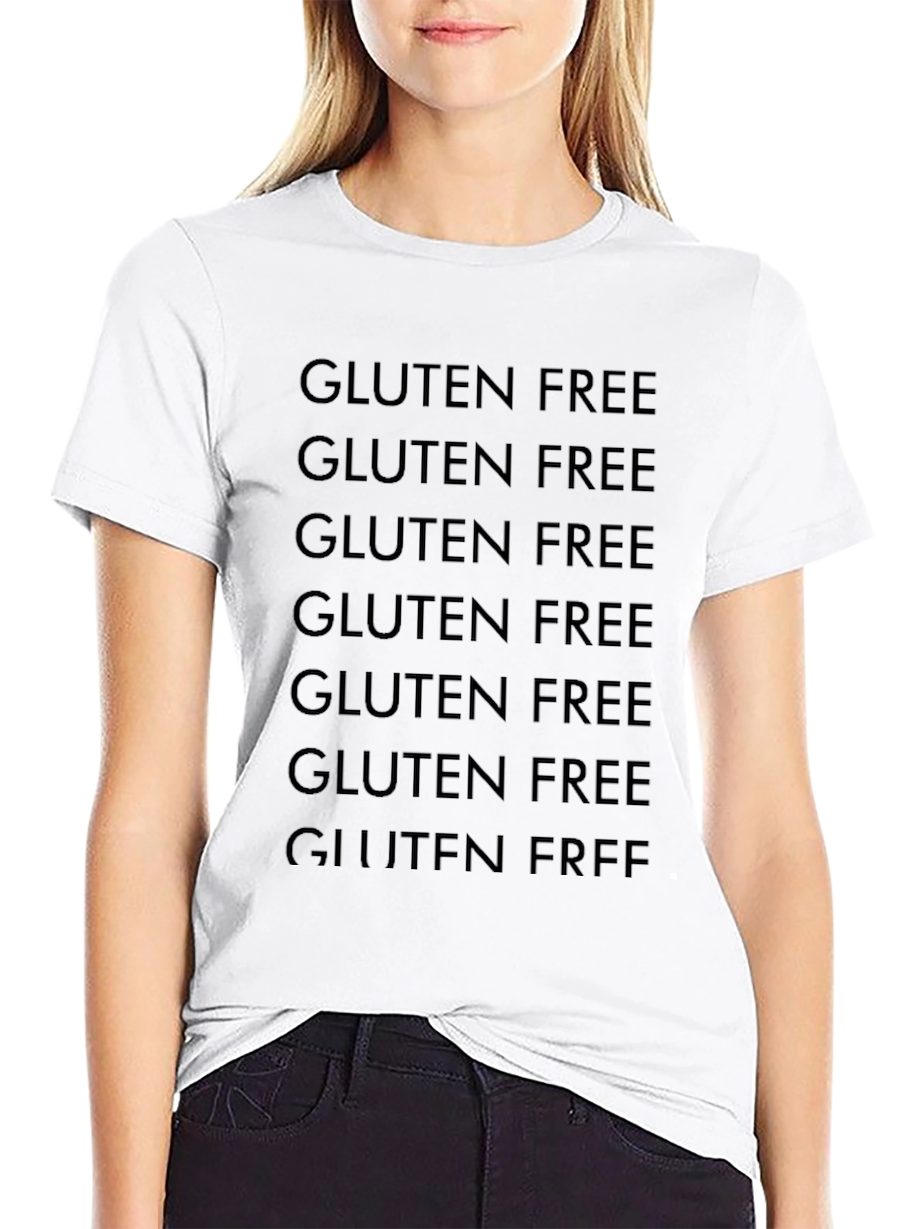 Gluten Free Graphic Tee - Black Crew Neck T-Shirt