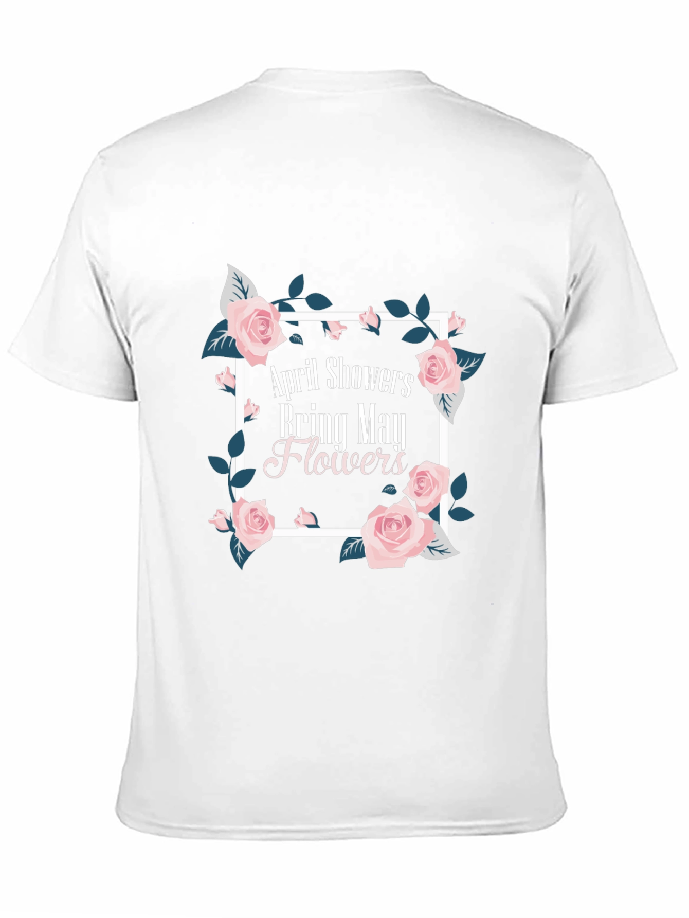 April Showers Bring May Flowers Black T-Shirt
