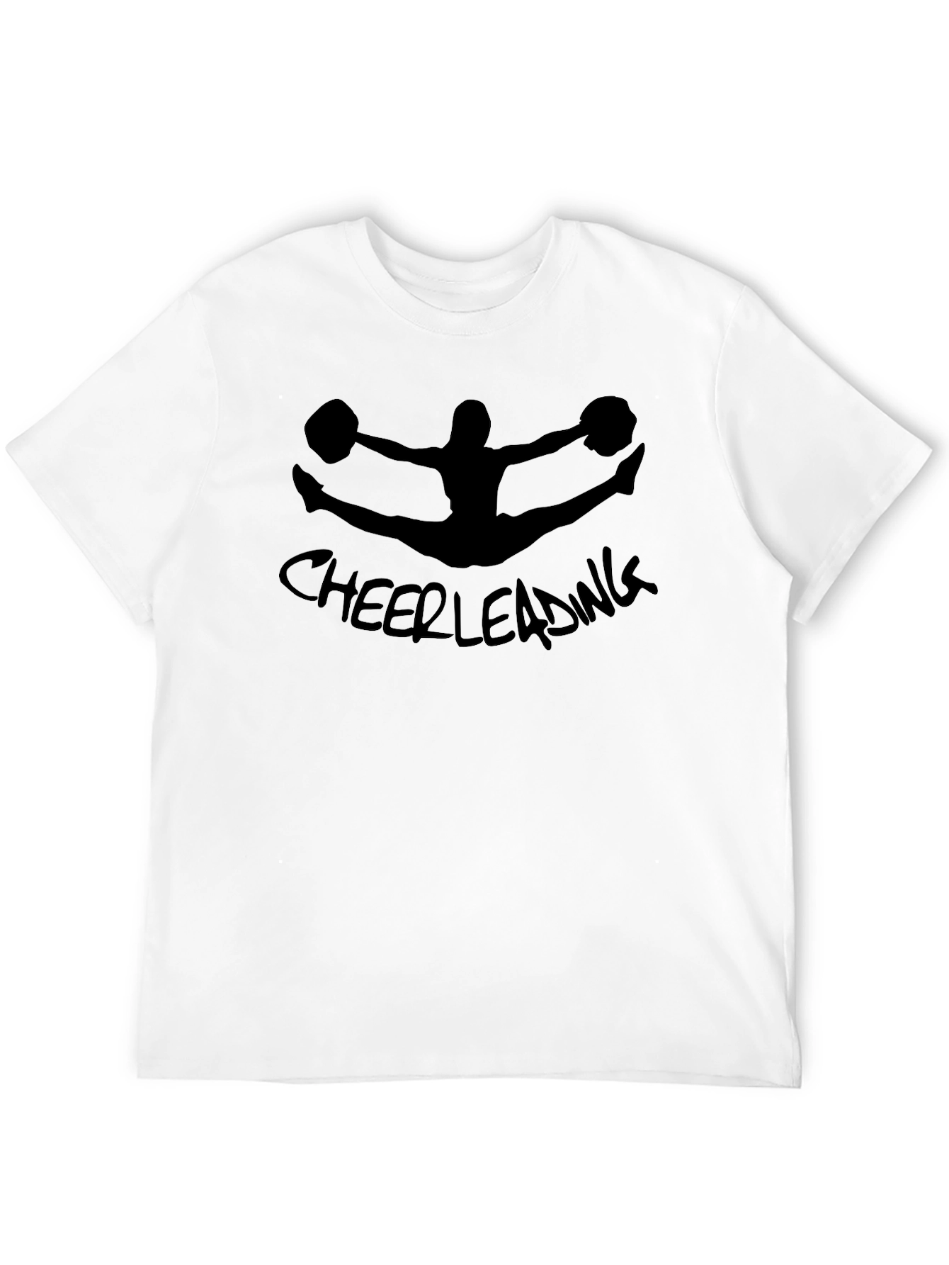 Cheerleading Silhouette Black Graphic T-Shirt