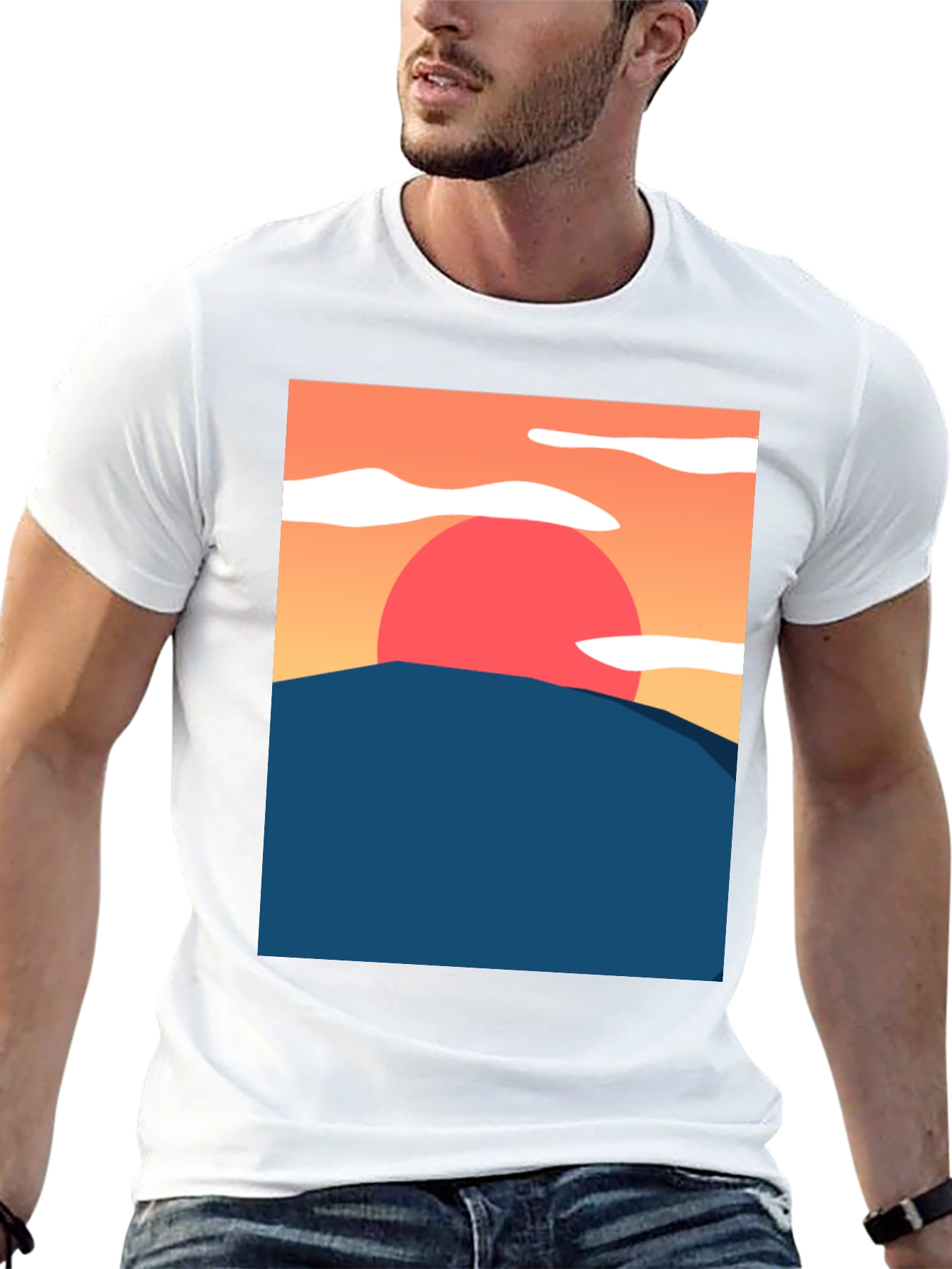 Sunset Graphic Tee - Artistic Comfort