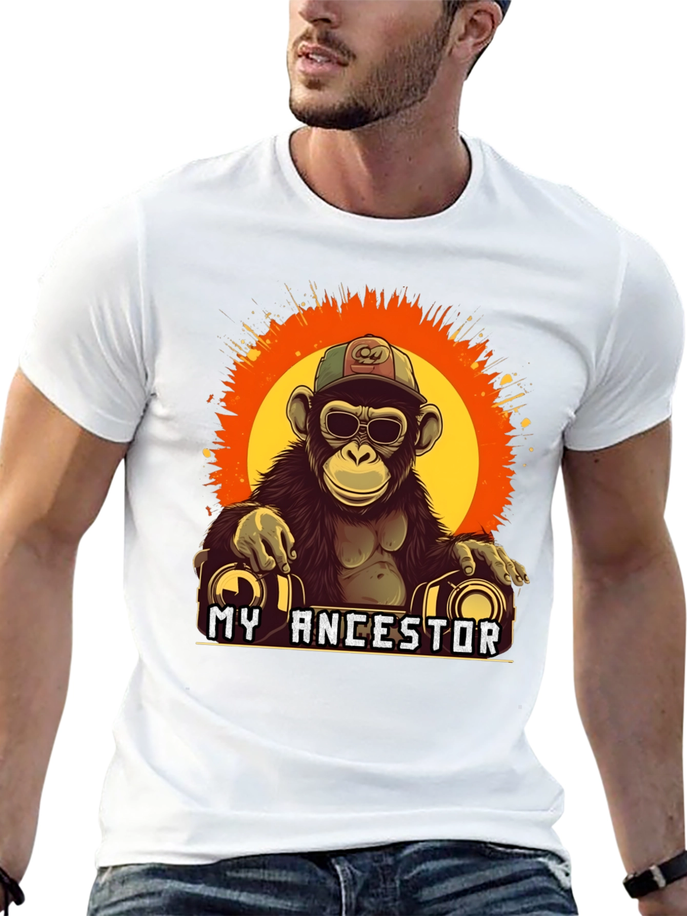My Ancestor Monkey T-Shirt Cool Ape Graphic Tee