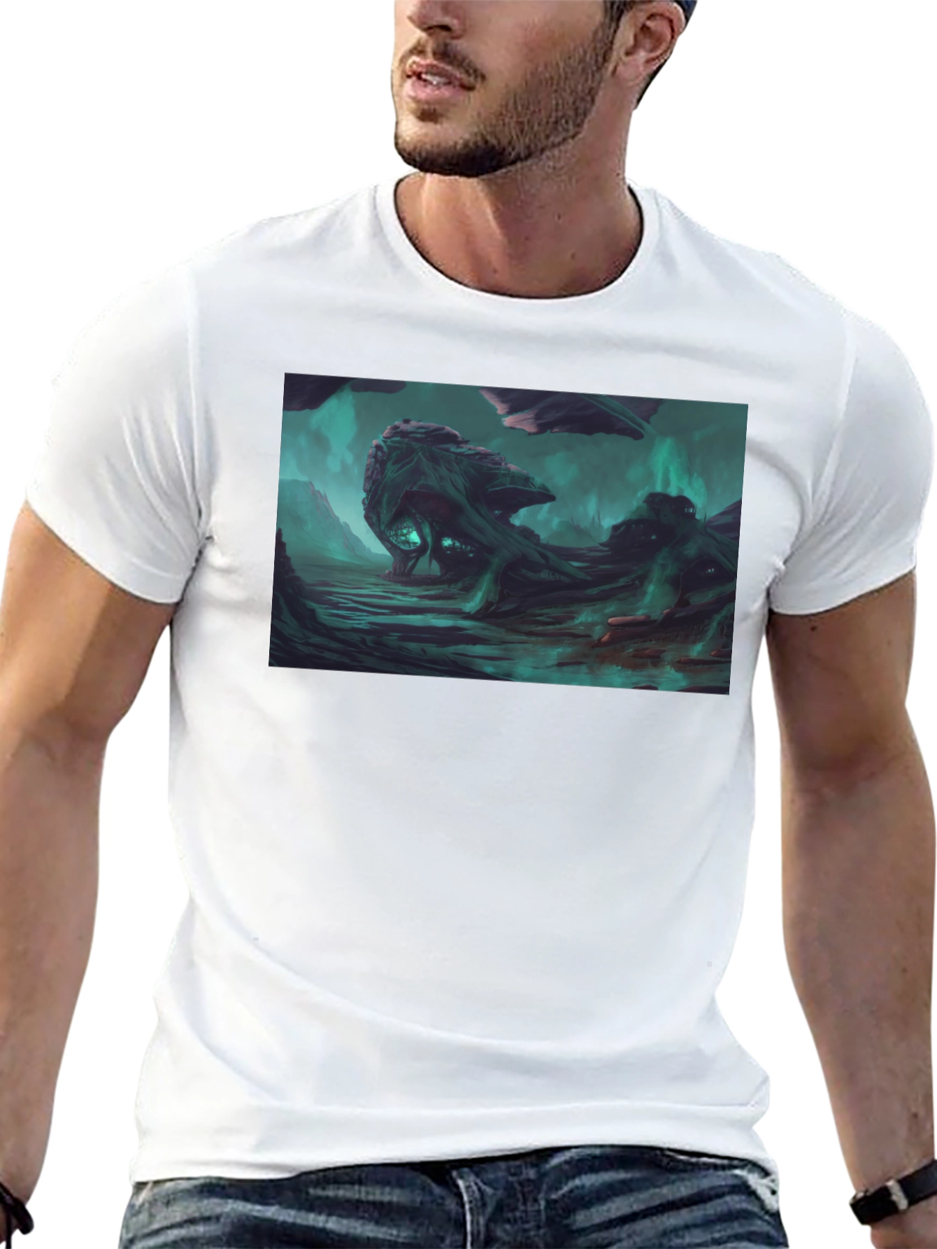 Dark Fantasy Creature Graphic T-Shirt