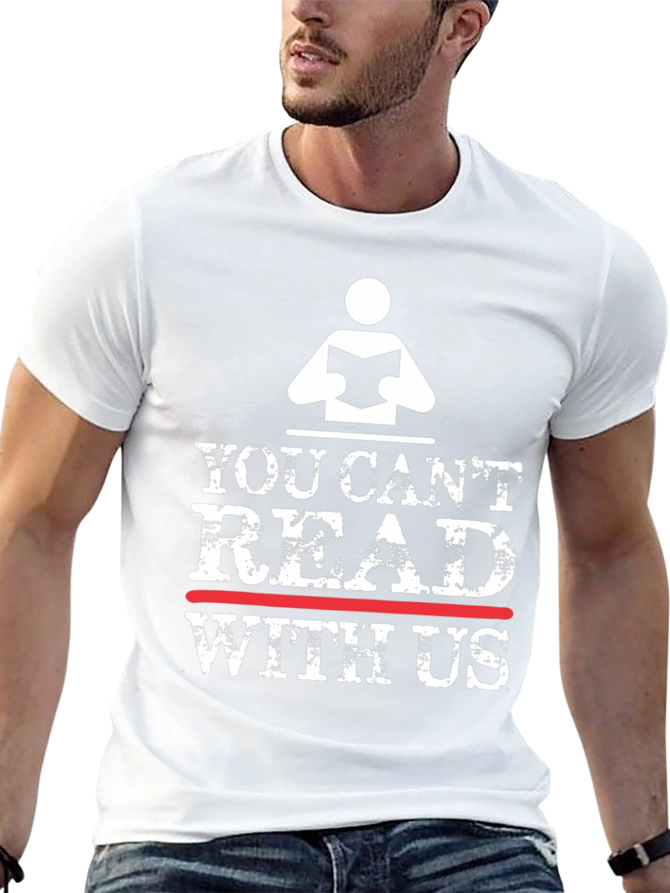 You Cant Read With Us Black T-Shirt