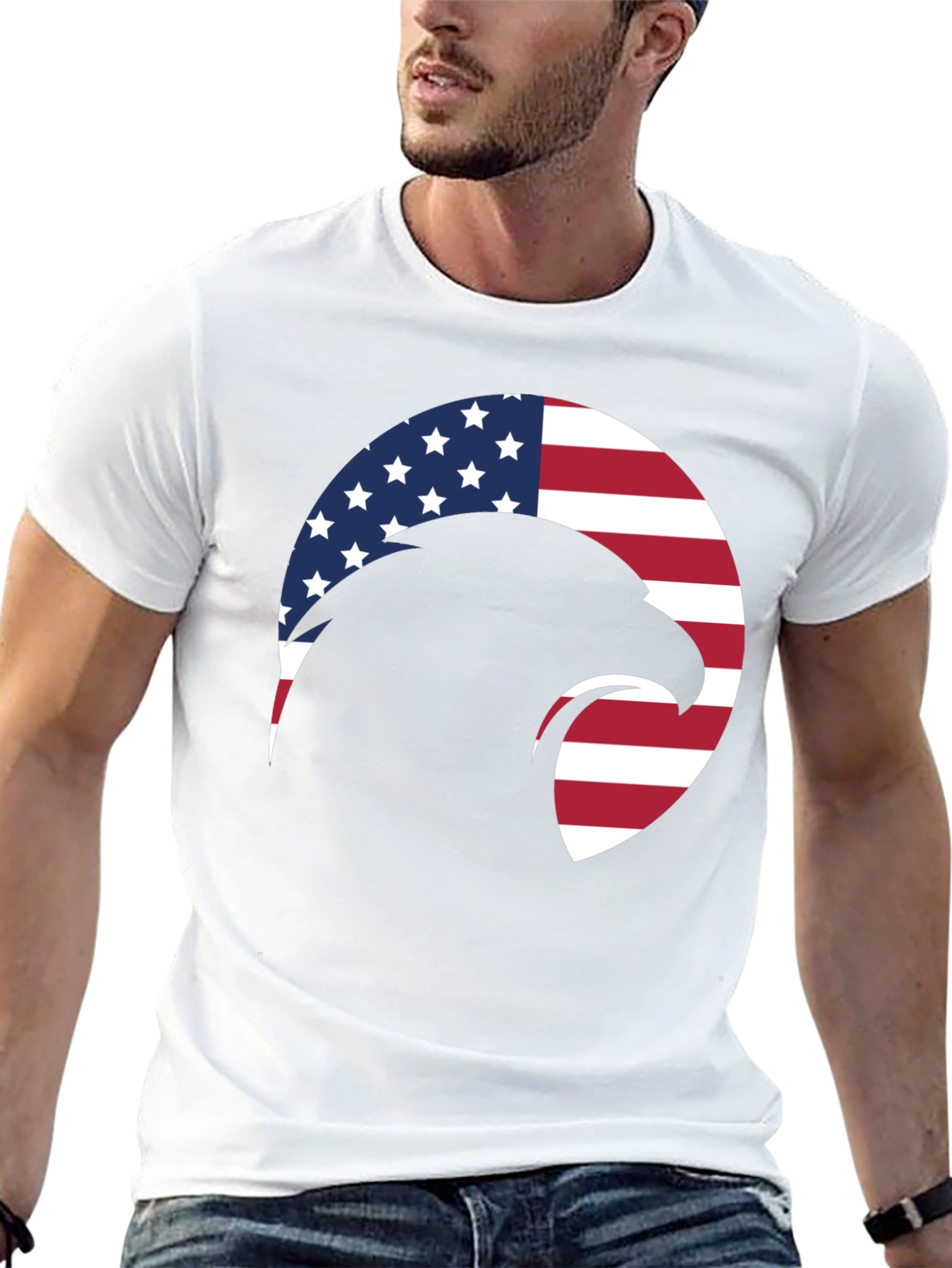 American Eagle Graphic T-Shirt - Patriotic Style