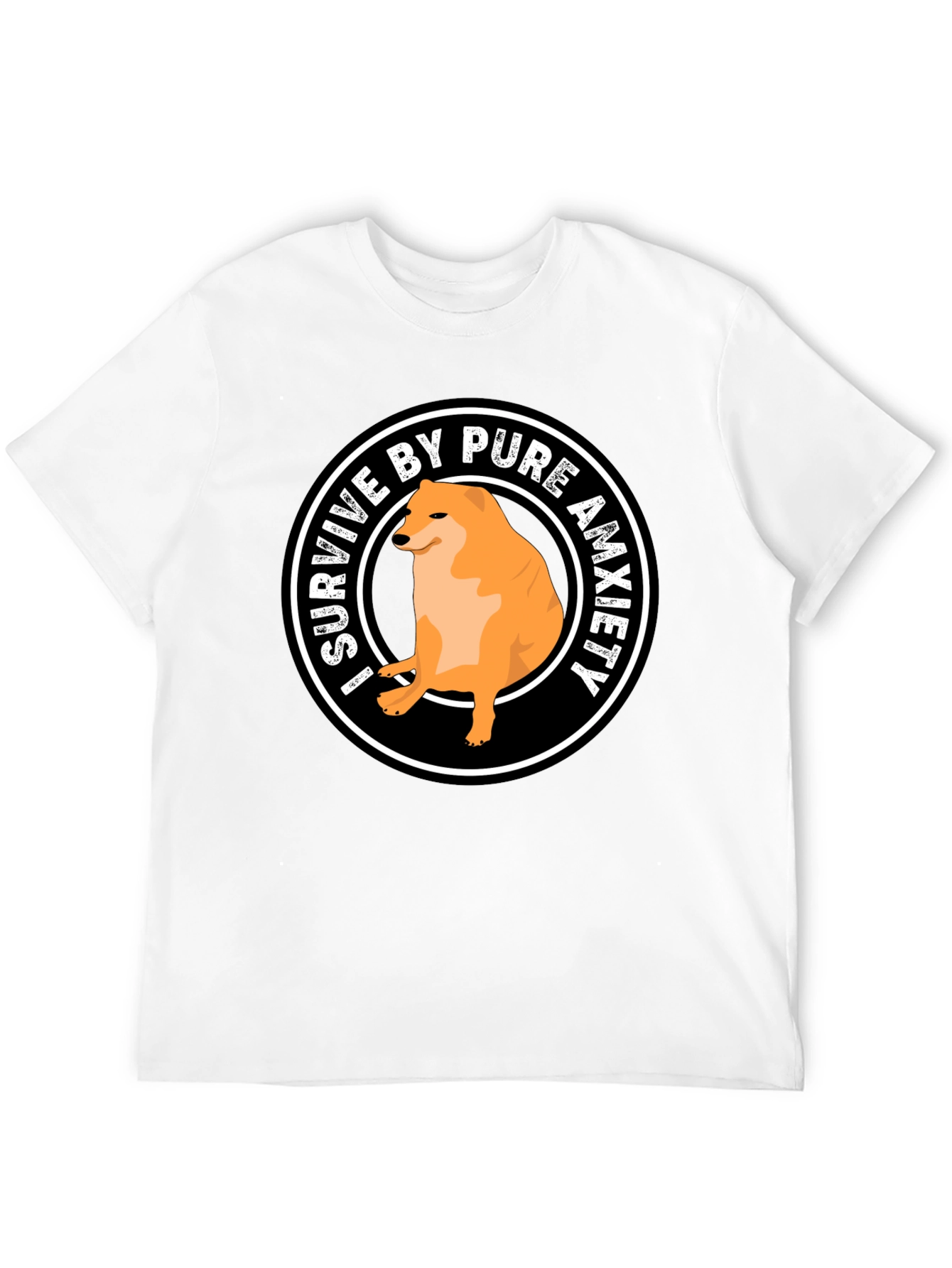 I Survive by Pure Anxiety Doge Meme Graphic Tee