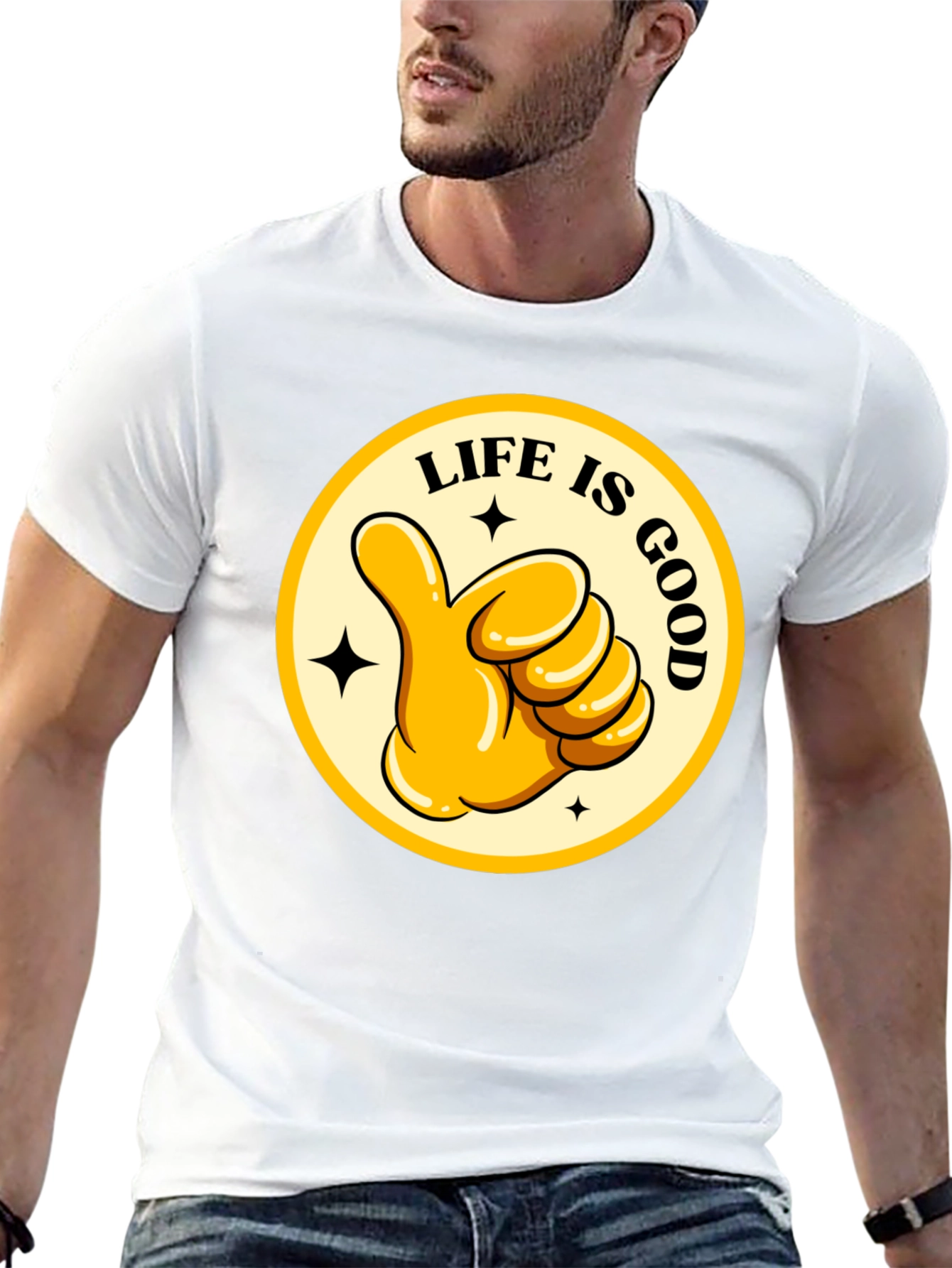 Life is Good Graphic T-Shirt - Thumbs Up!