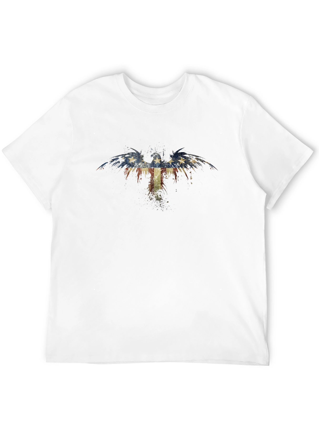 American Flag Eagle Graphic Black T-Shirt