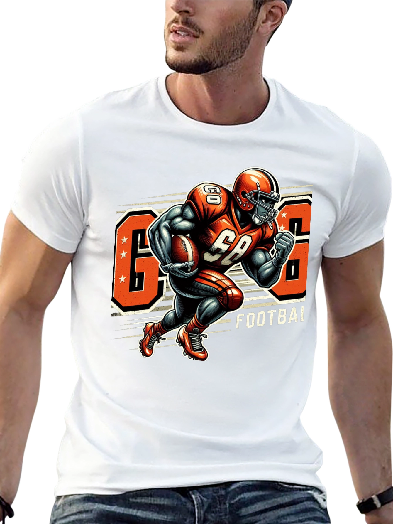 Football Player Graphic Tee