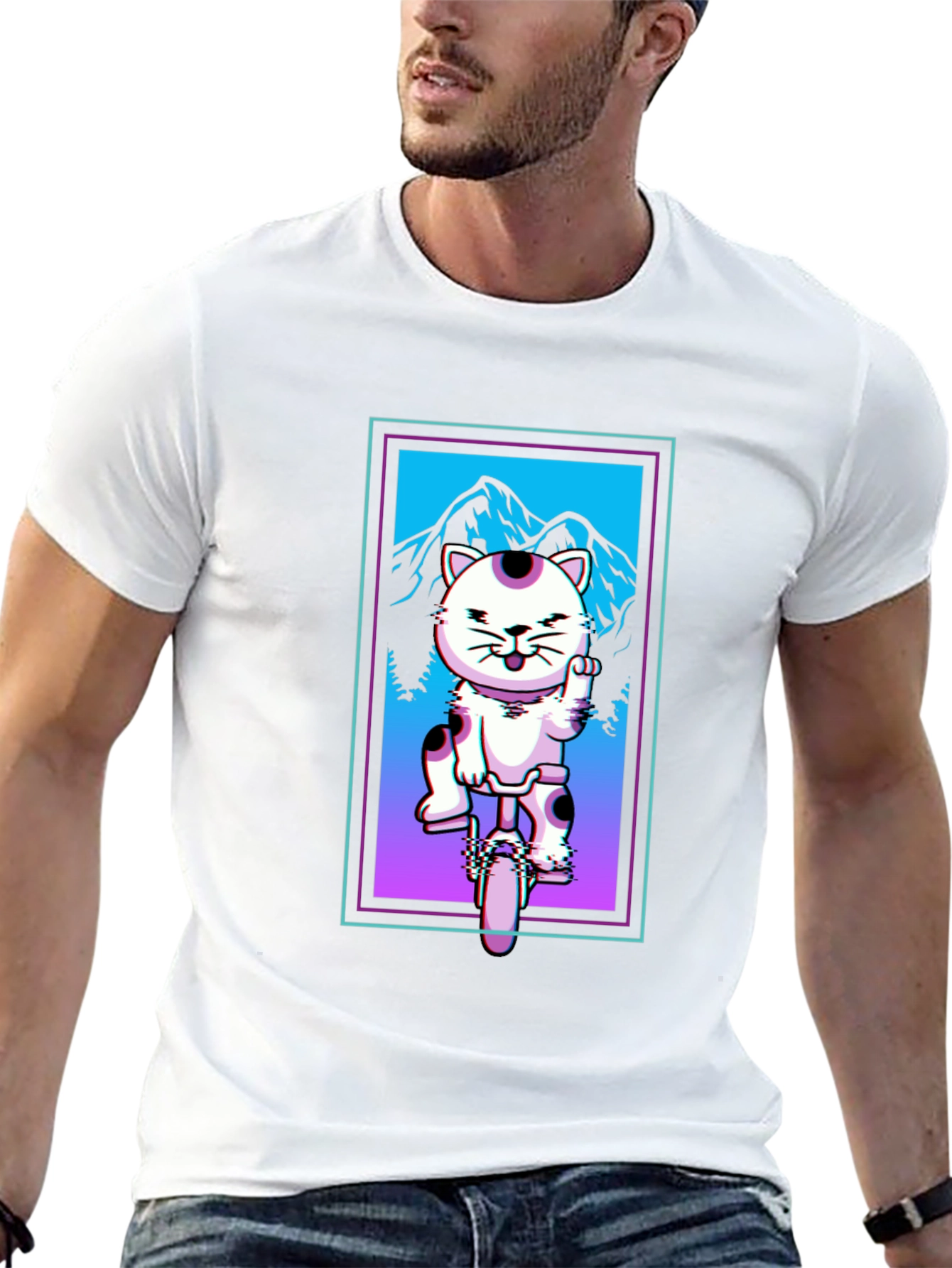 Cool Cat T-Shirt: Mountain Biking Attitude