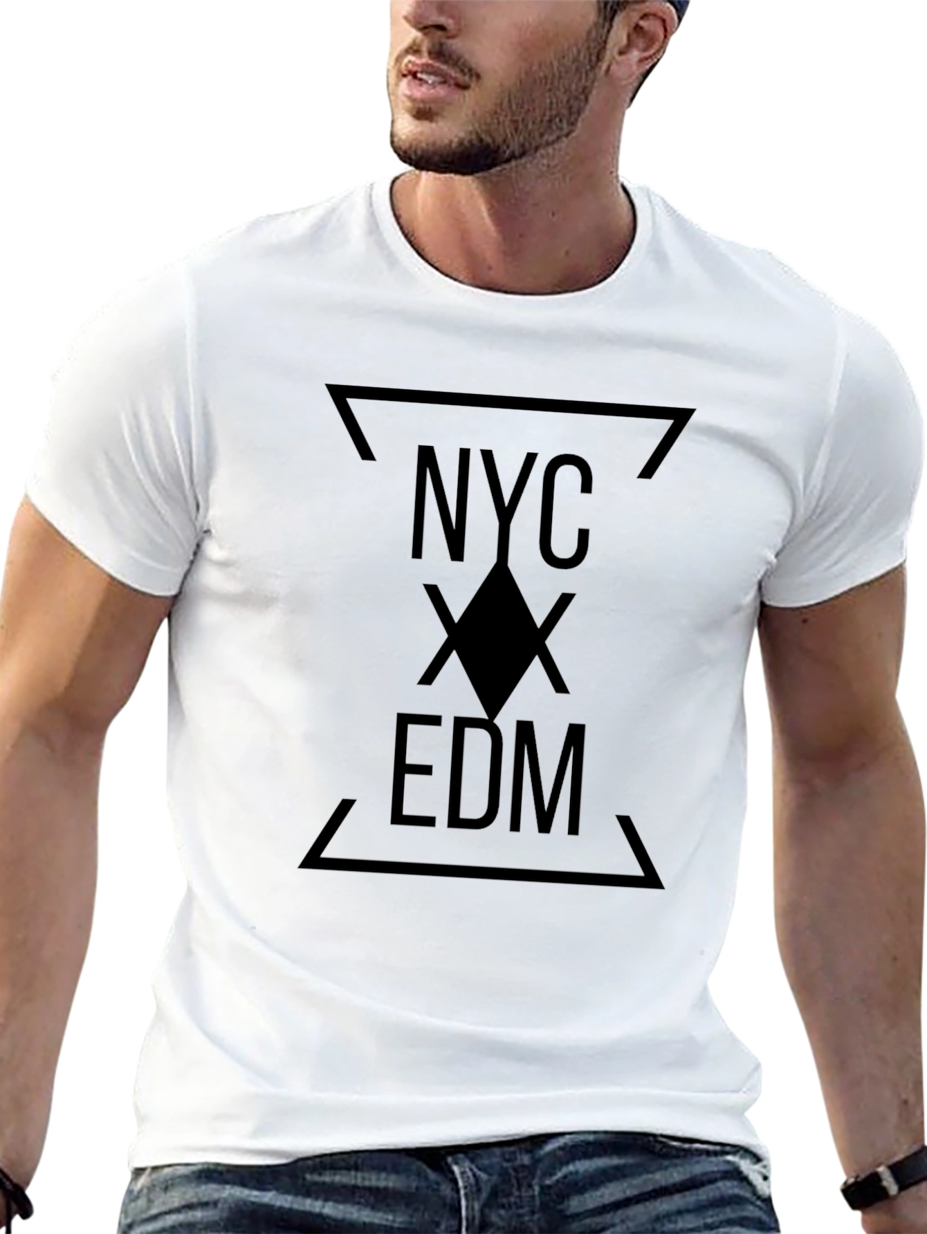NYC EDM Graphic Tee - Modern Black T-Shirt
