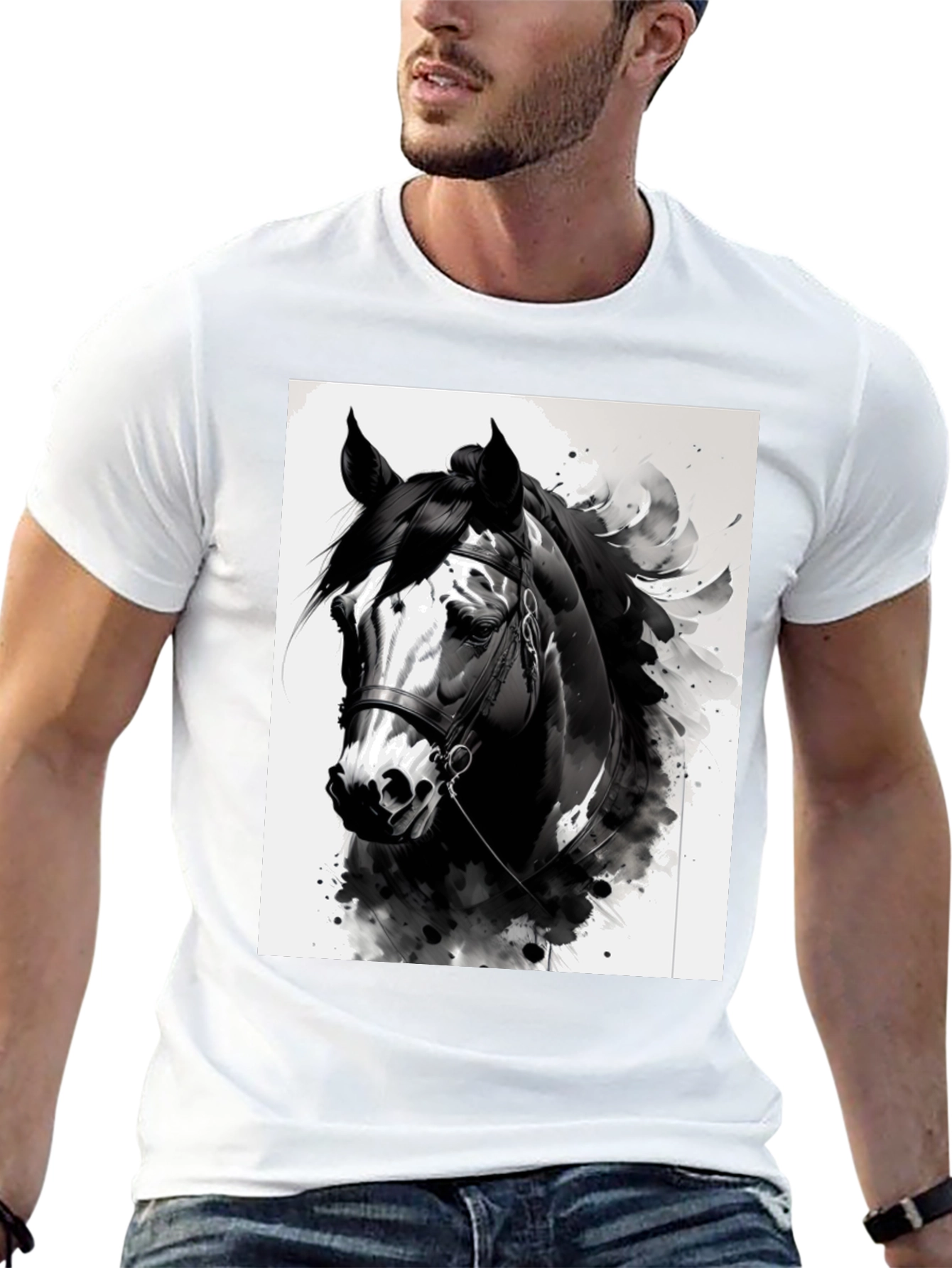 Horse Graphic Black T-Shirt