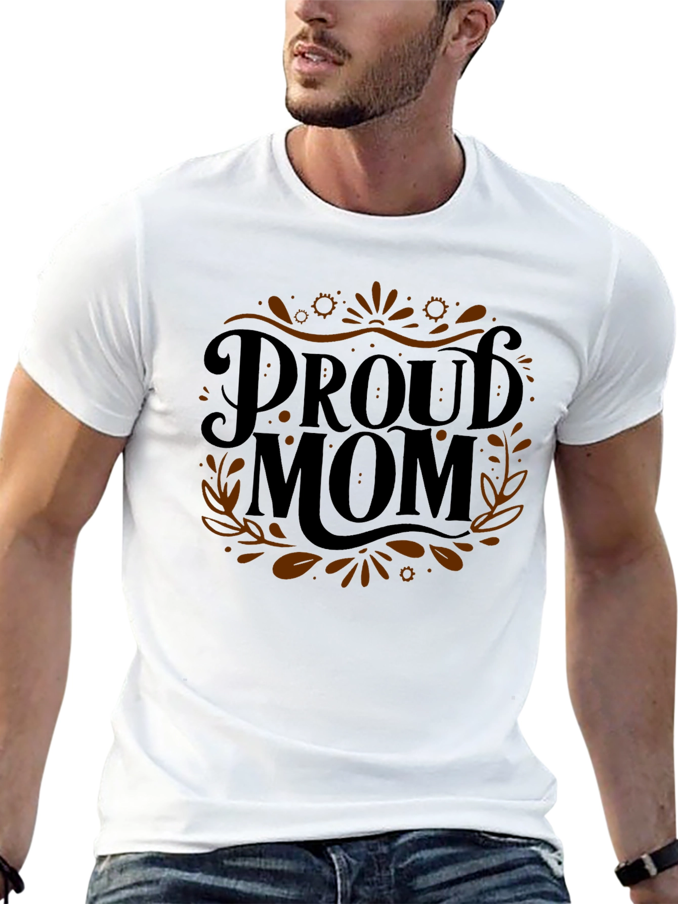 Proud Mom Black Graphic Tee