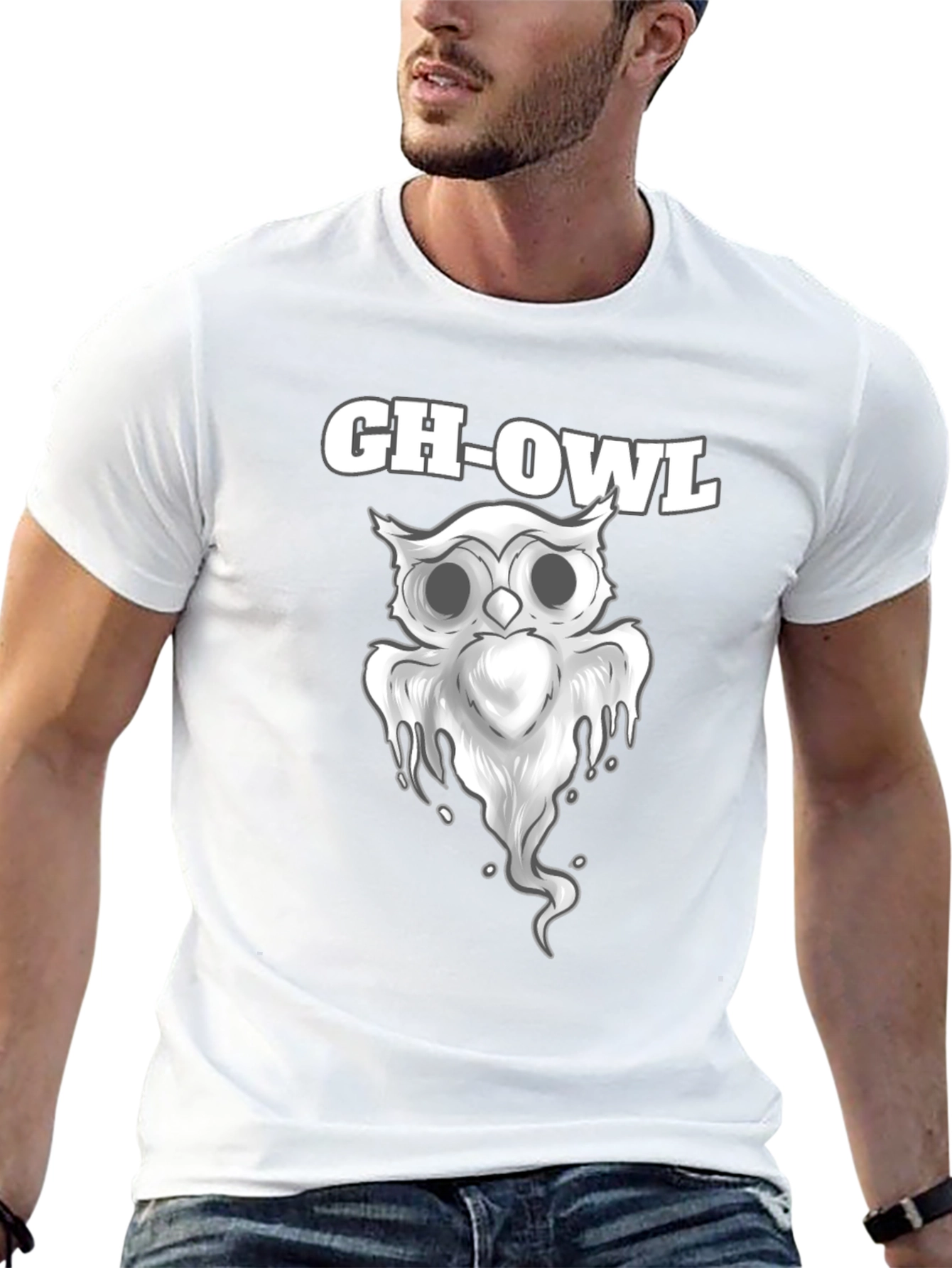 Gh-Owl Graphic T-Shirt - Spooky Cute Design