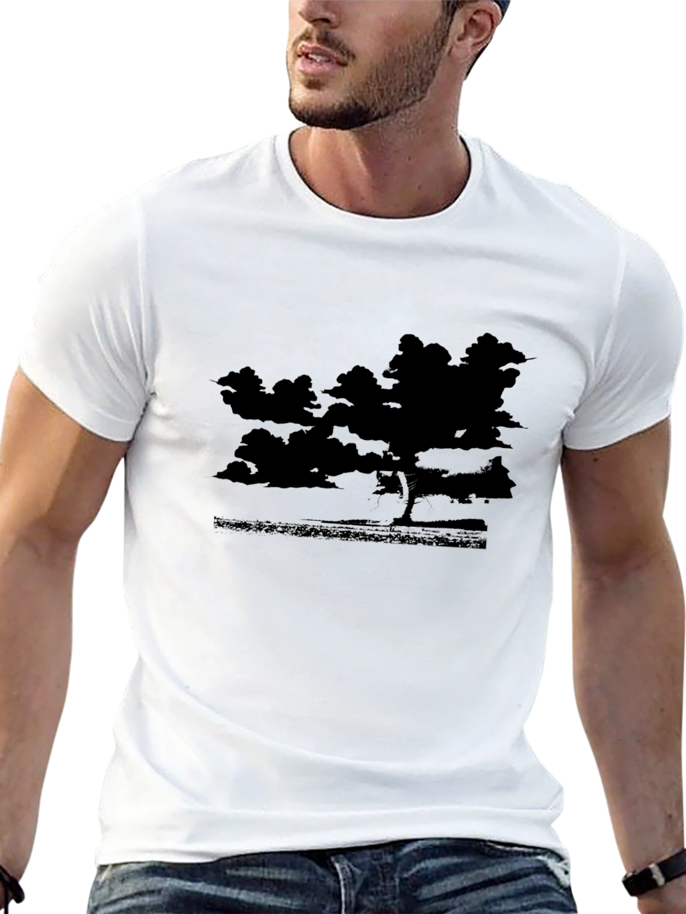 Black Silhouette Landscape T-Shirt