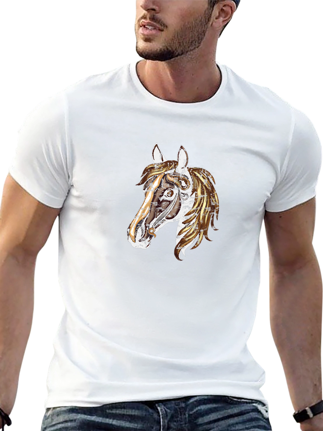 Horse Graphic Tee - Unique Animal Design T-Shirt