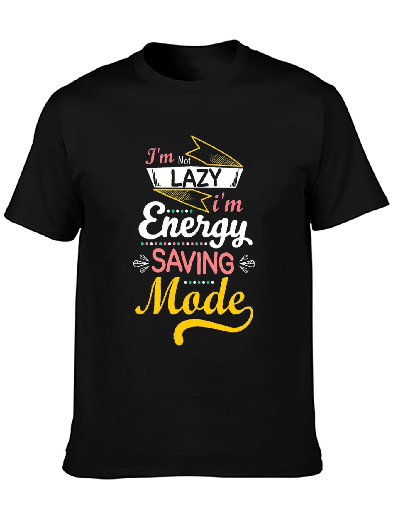 Funny Energy Saving Mode Graphic T-Shirt