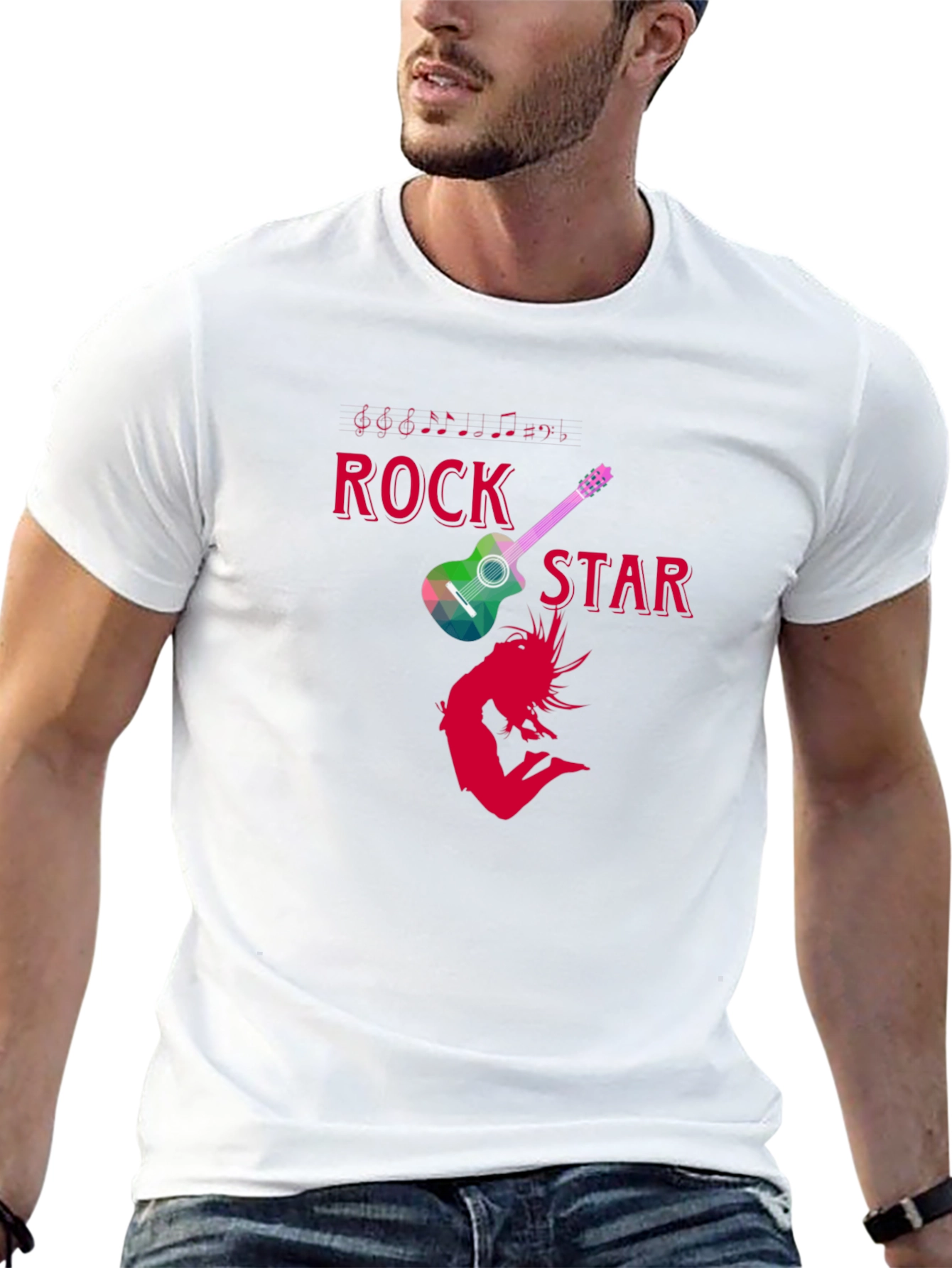 Rock Star Graphic Tee - Stylish Band T-Shirt