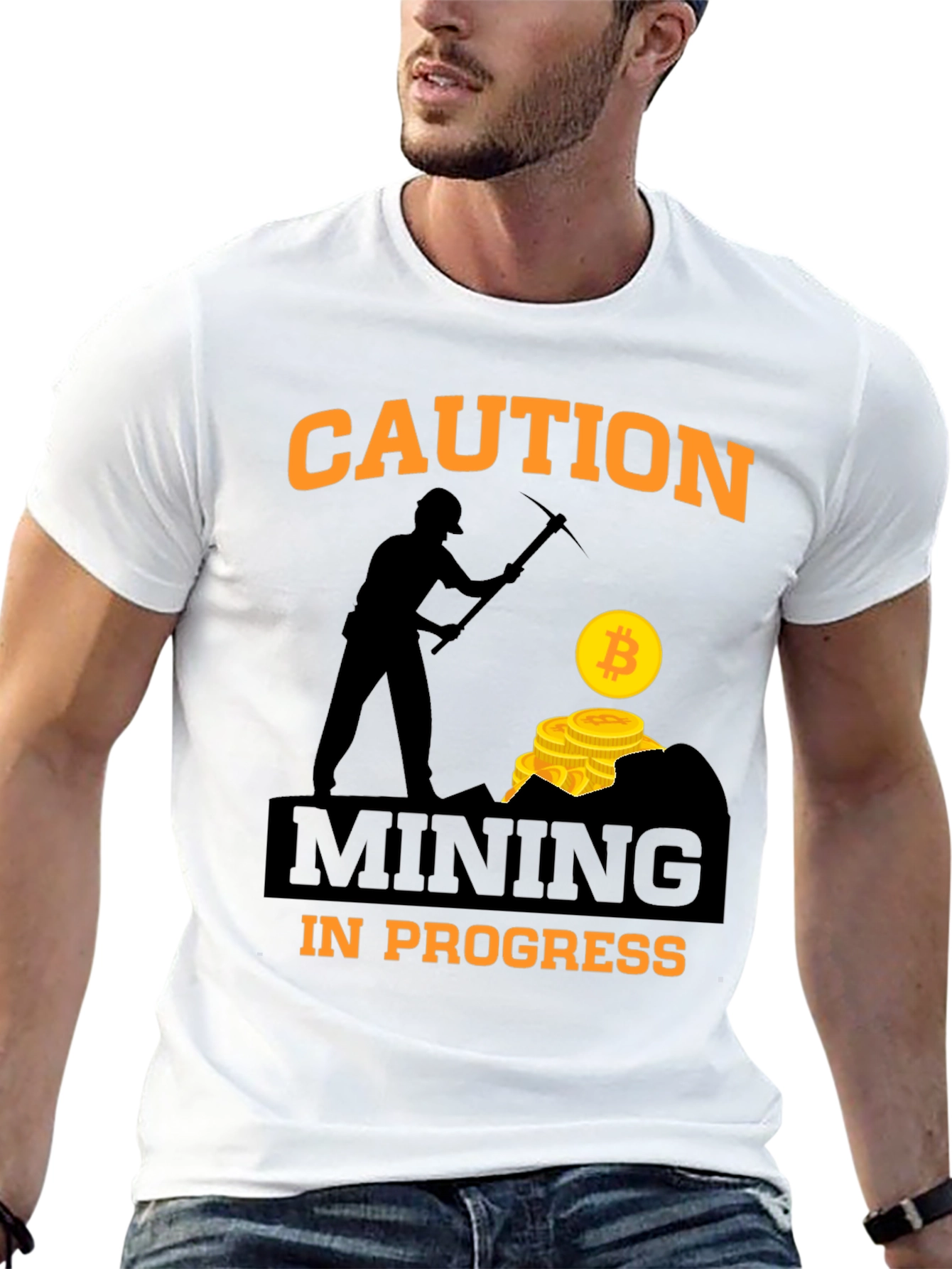 Bitcoin Mining in Progress Graphic T-Shirt