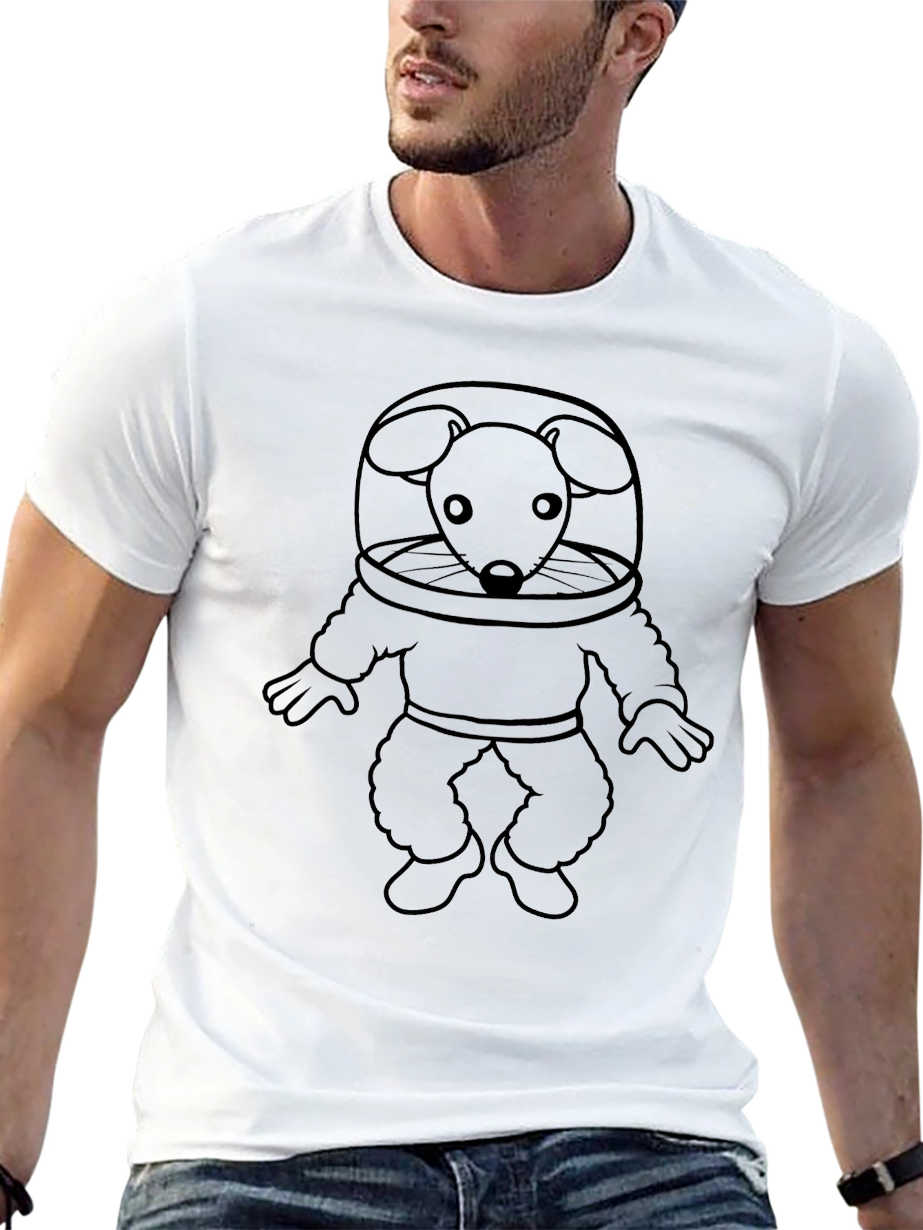 Mouse Astronaut T-Shirt - Black