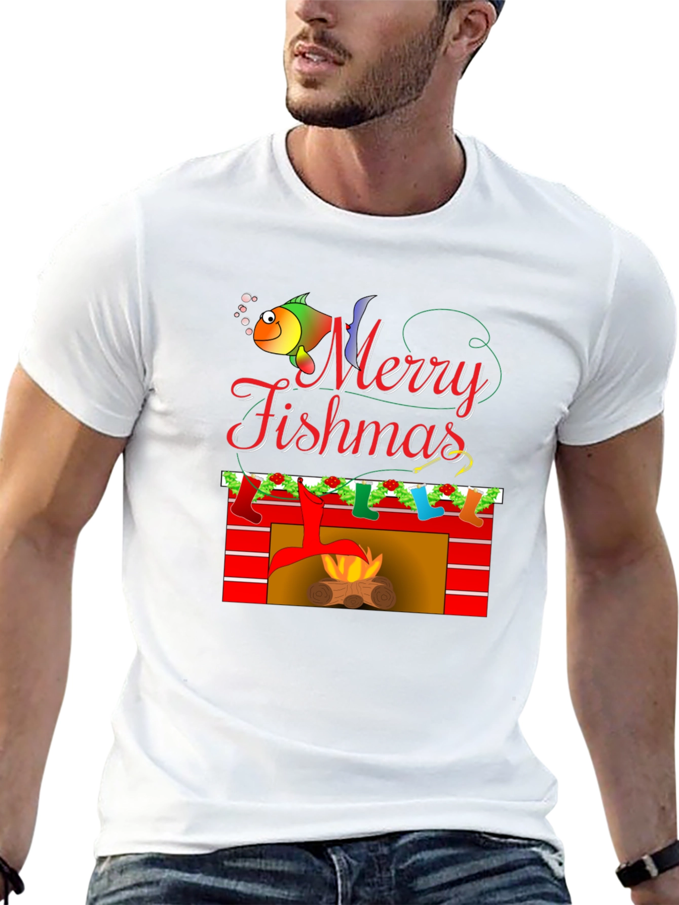 Merry Fishmas Graphic Tee