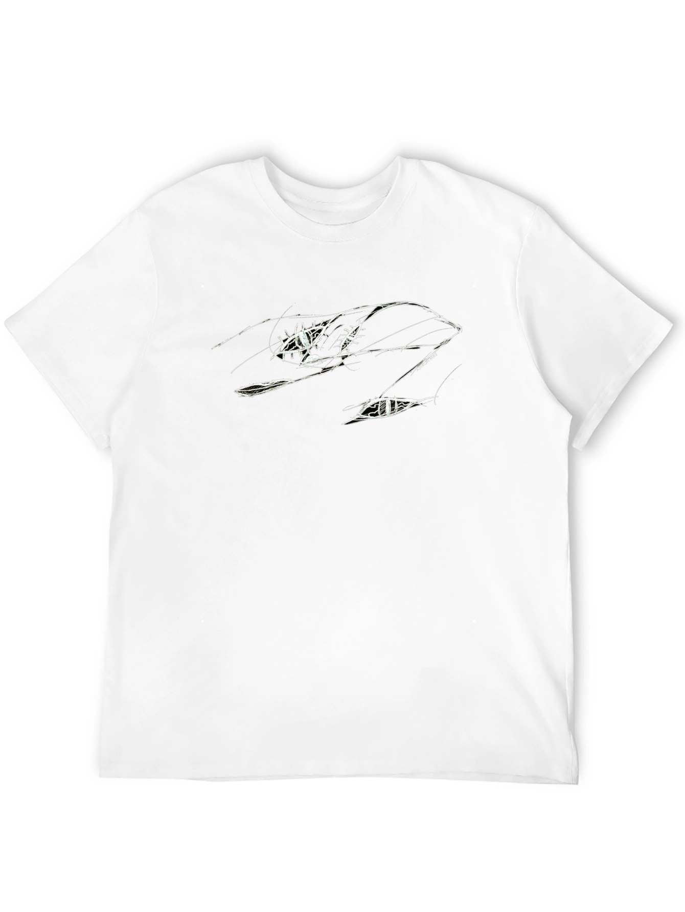 Abstract Line Art Black Tee