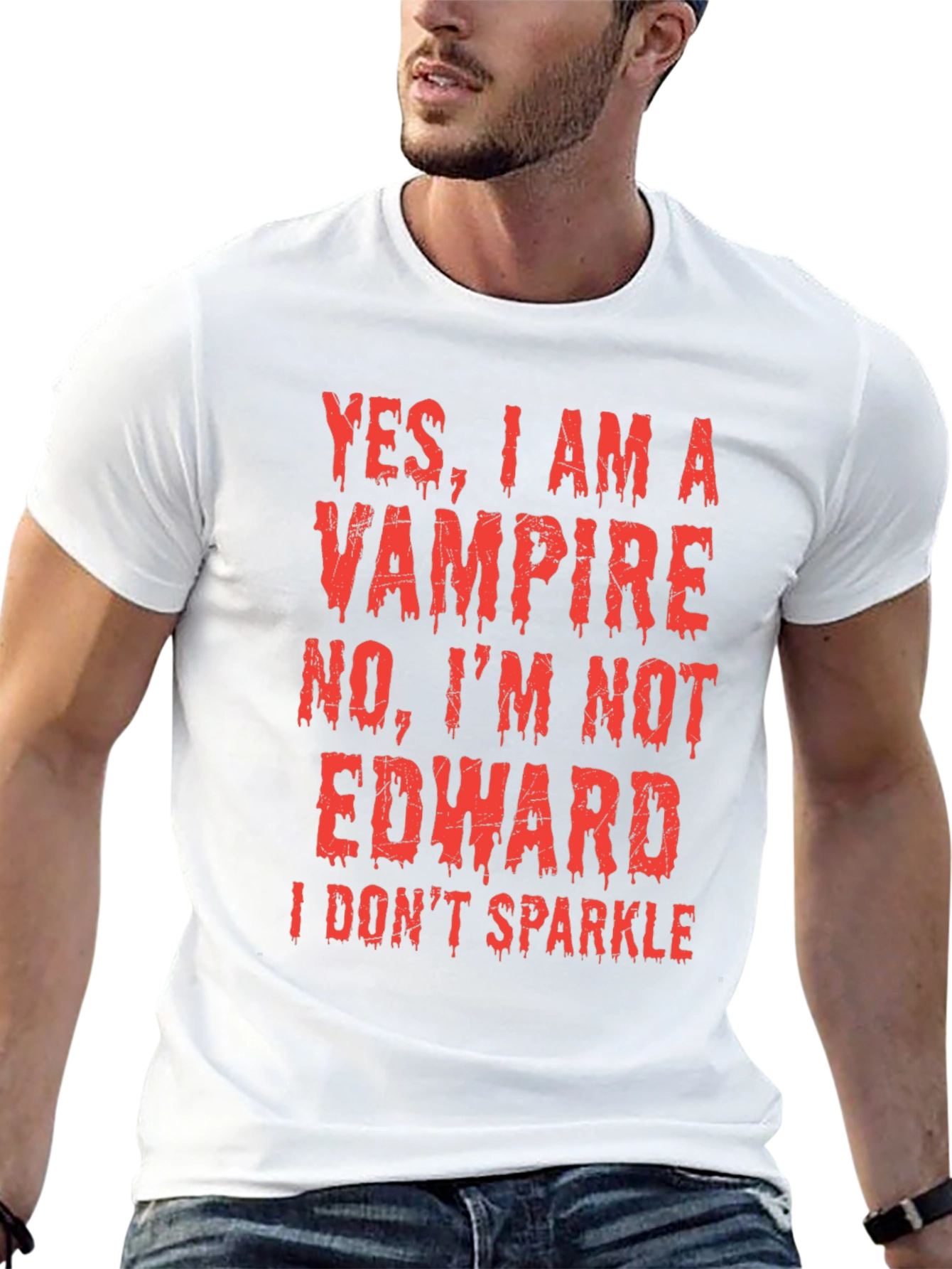 Funny Vampire T-Shirt - No Edward I Dont Sparkle