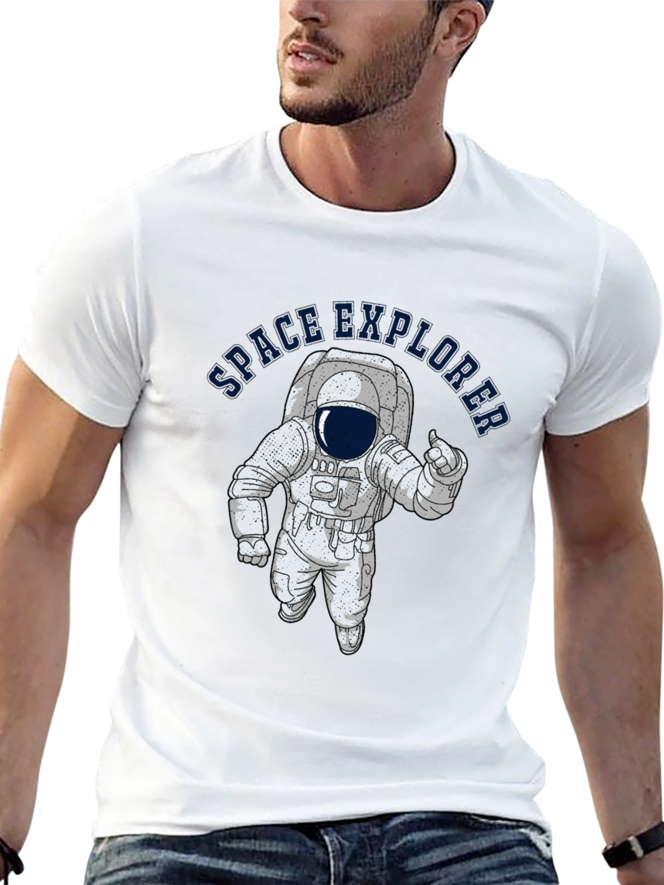 Space Explorer Black T-Shirt