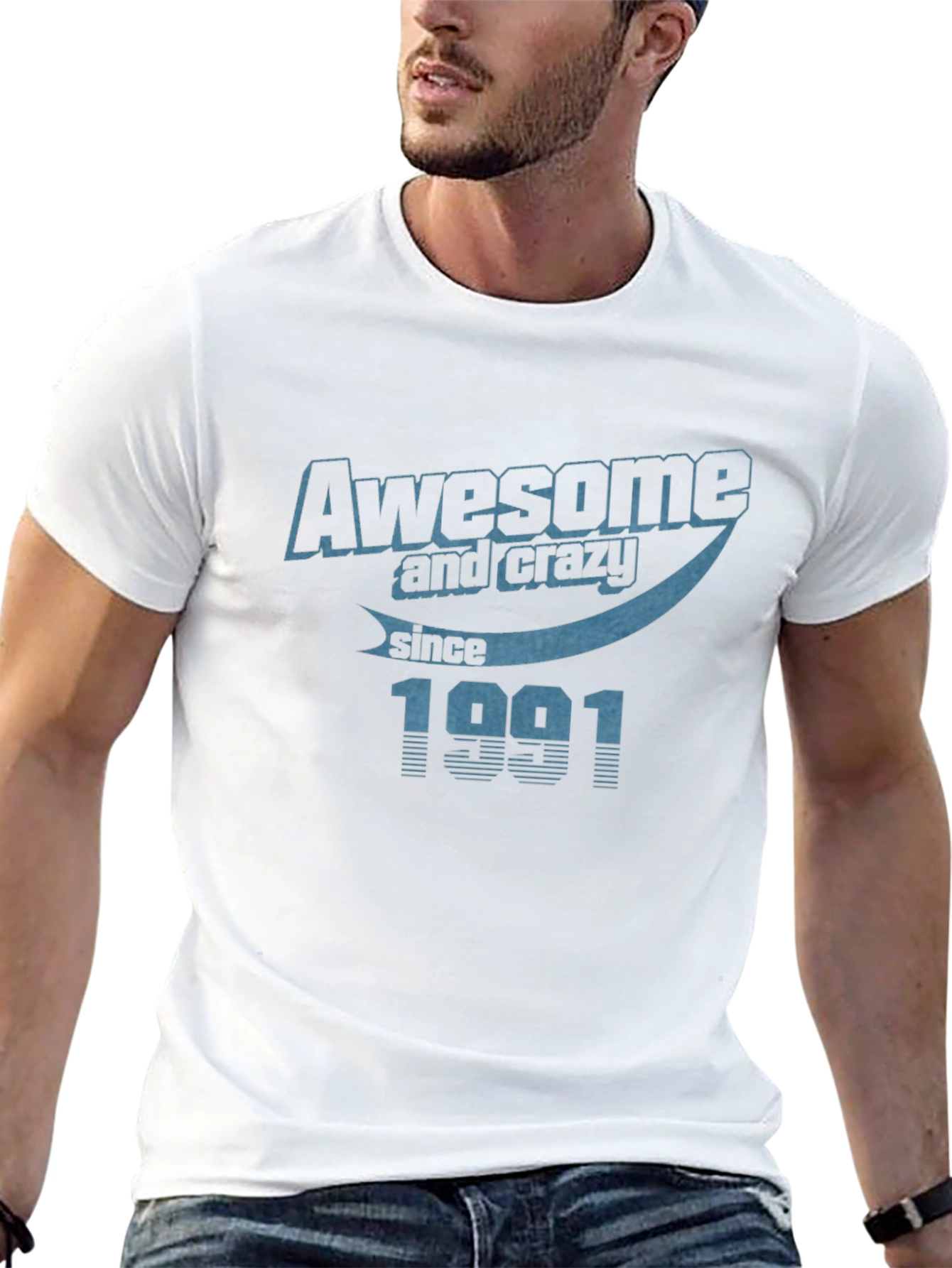Awesome & Crazy Since 1991 Black T-Shirt