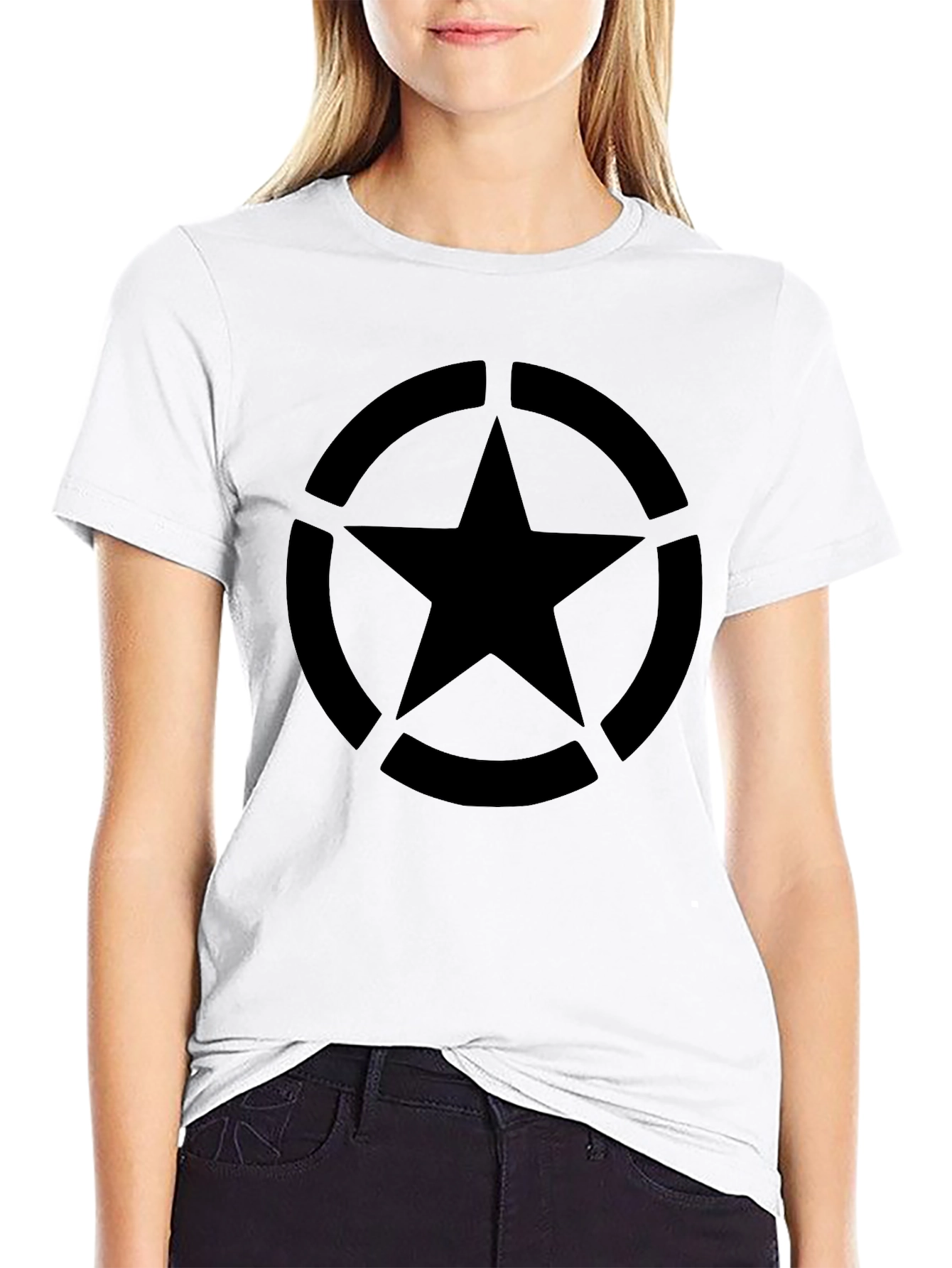 Black Star Graphic Tee - Bold Casual Style