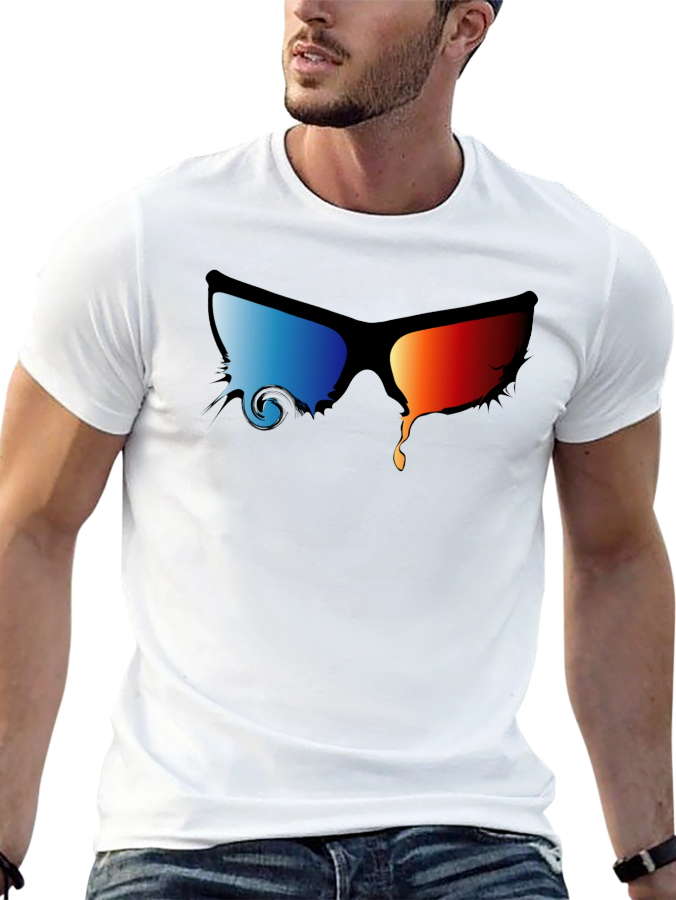 Cool Melting Sunglasses Graphic T-Shirt