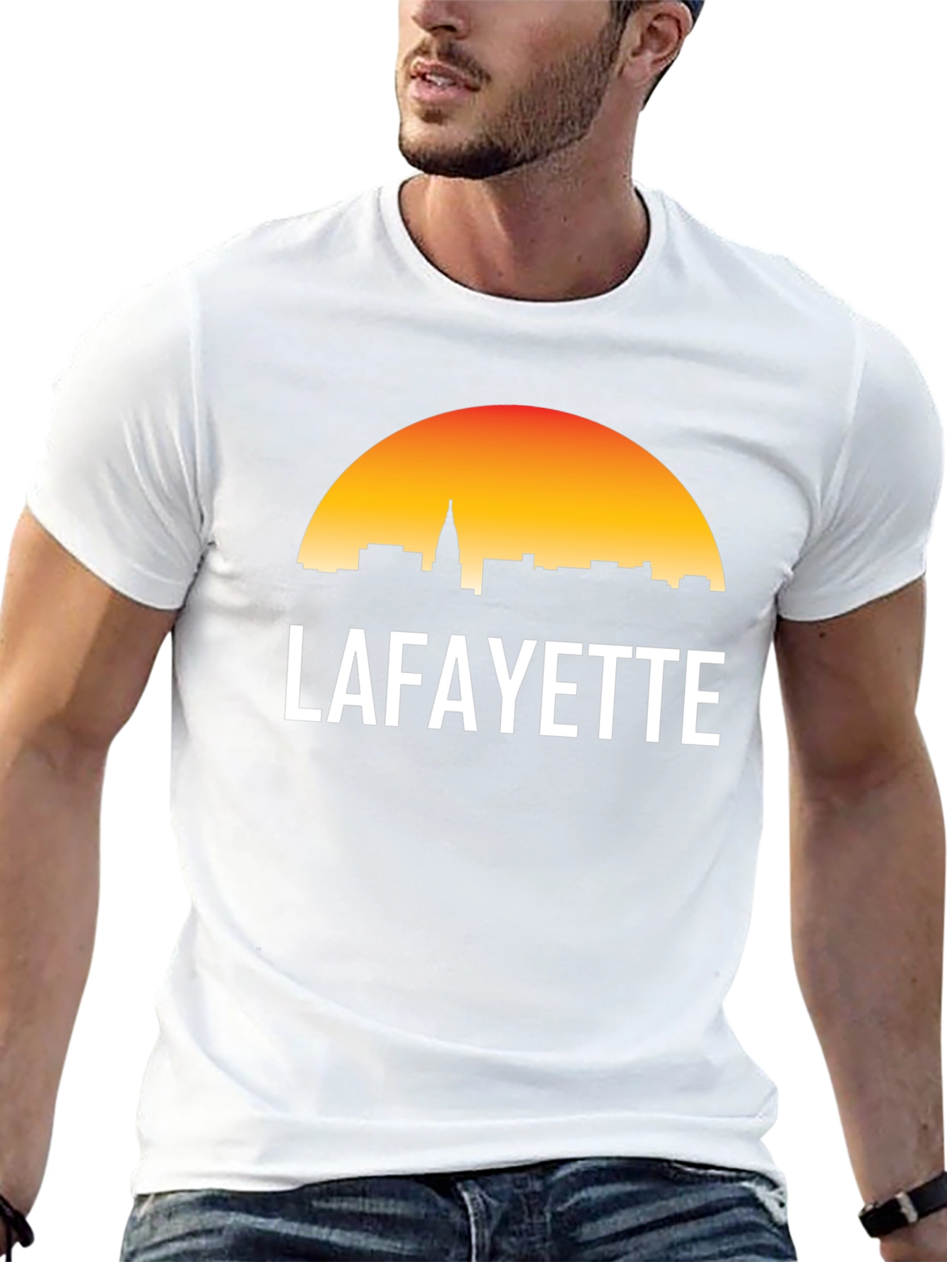 Lafayette Cityscape Sunset Graphic Tee