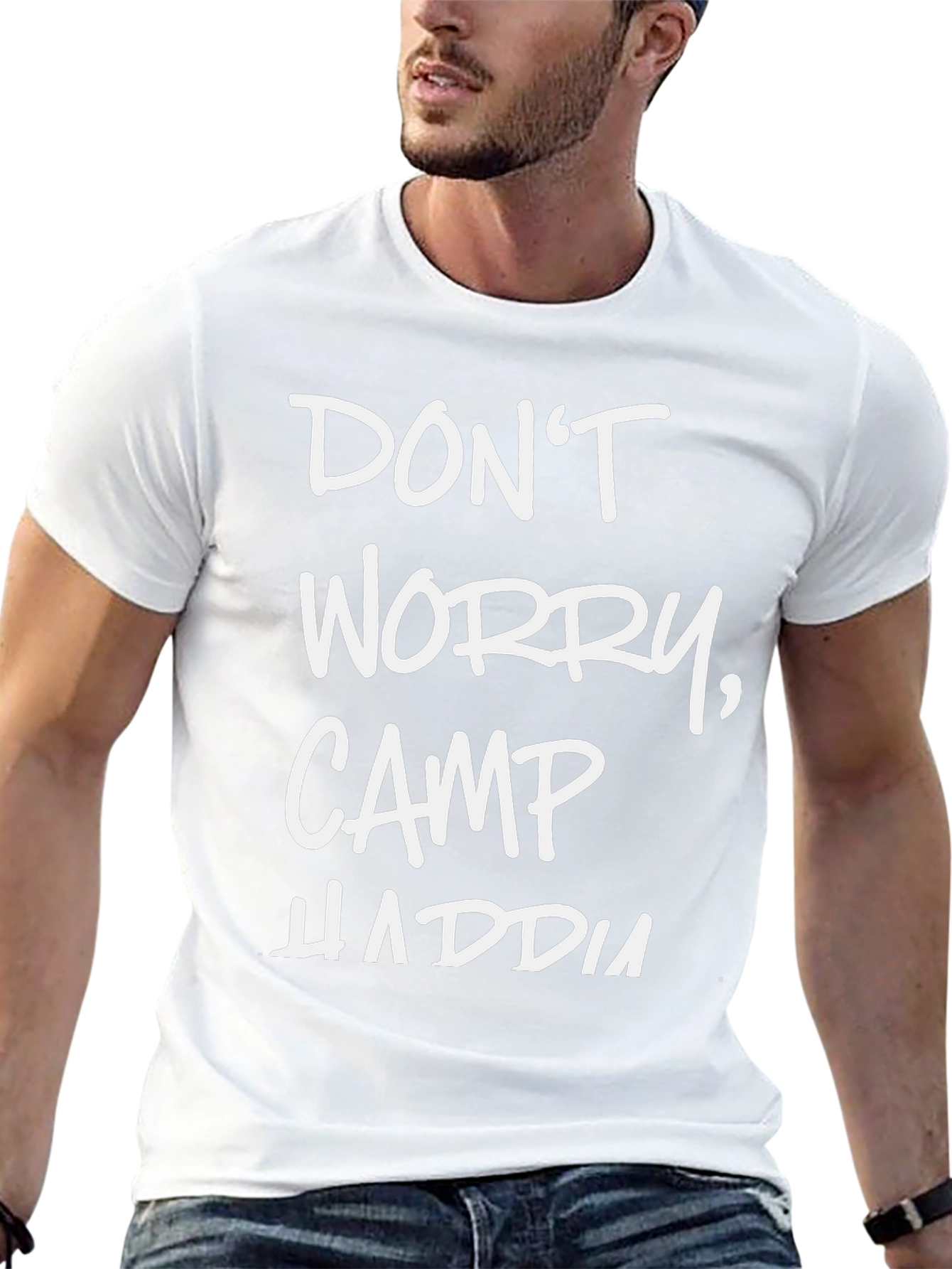 Dont Worry Camp HADDIA Black Tee