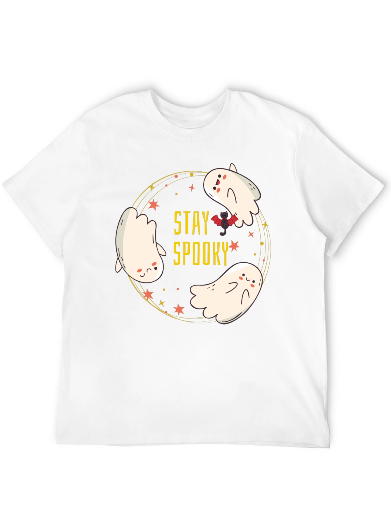 Stay Spooky Ghost Graphic Tee - Halloween T-Shirt