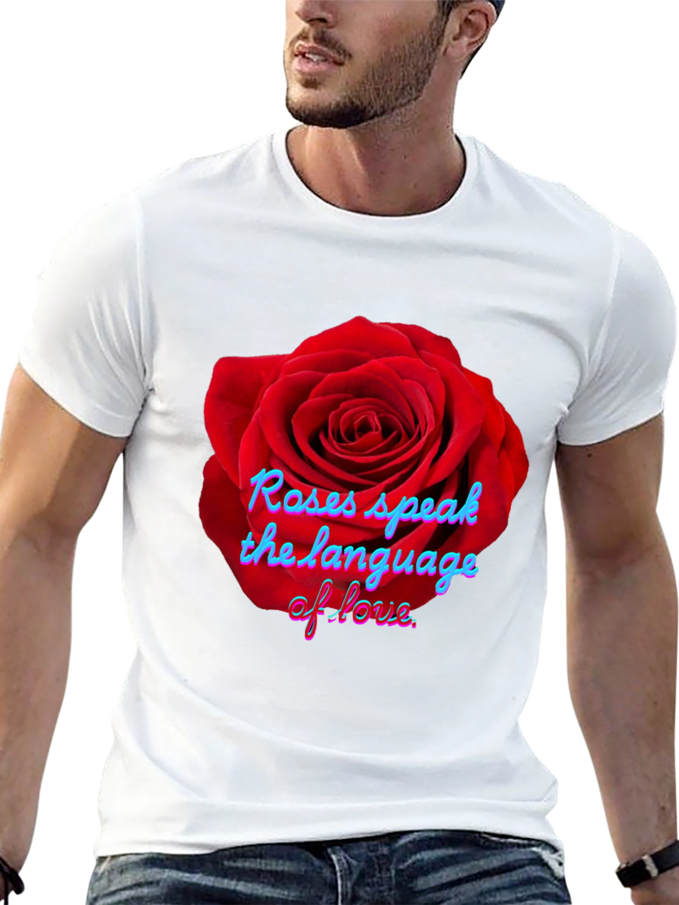 Roses Speak Black T-Shirt