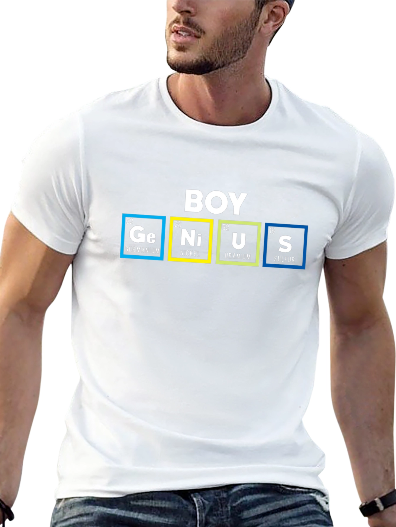 Genius Periodic Table Funny Novelty T-Shirt