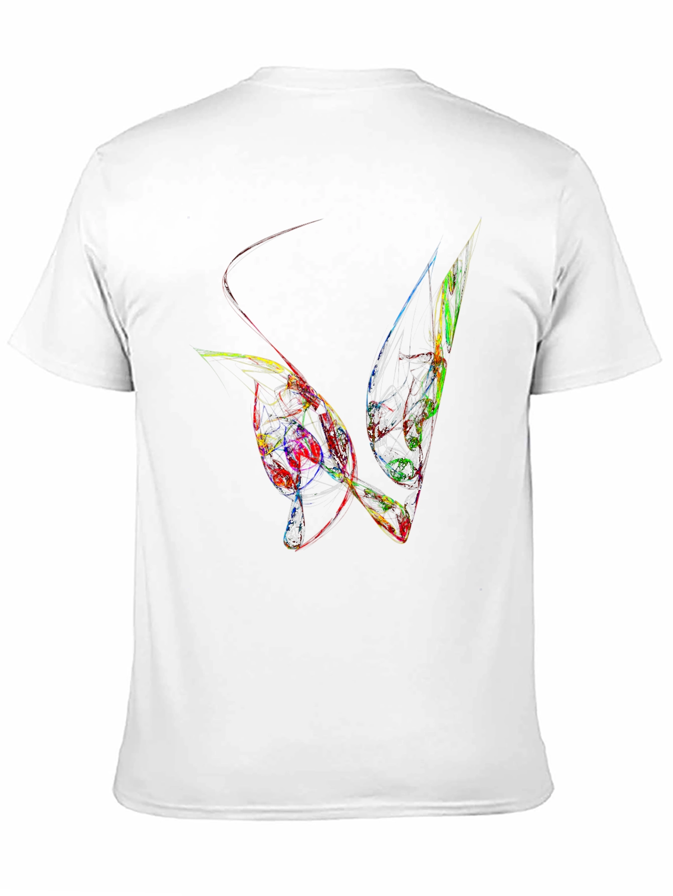 Abstract Butterfly Graphic Black T-Shirt