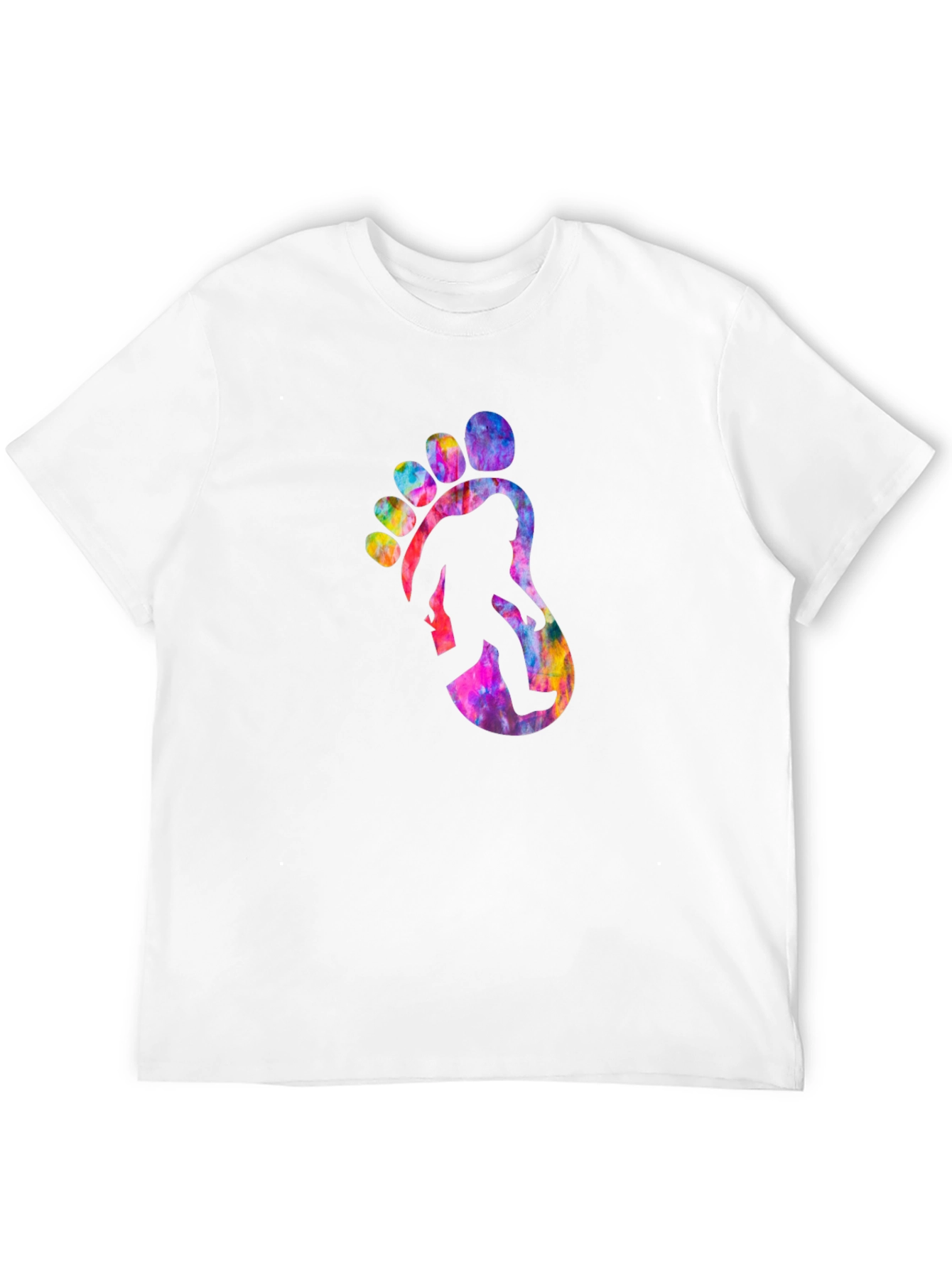 Bigfoot Tie Dye Footprint Graphic Tee