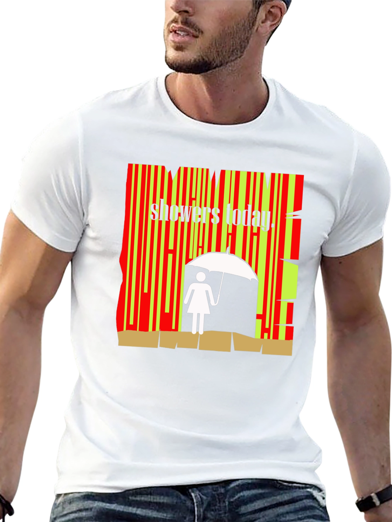 Showers Today Graphic Tee - Quirky Weather Humor