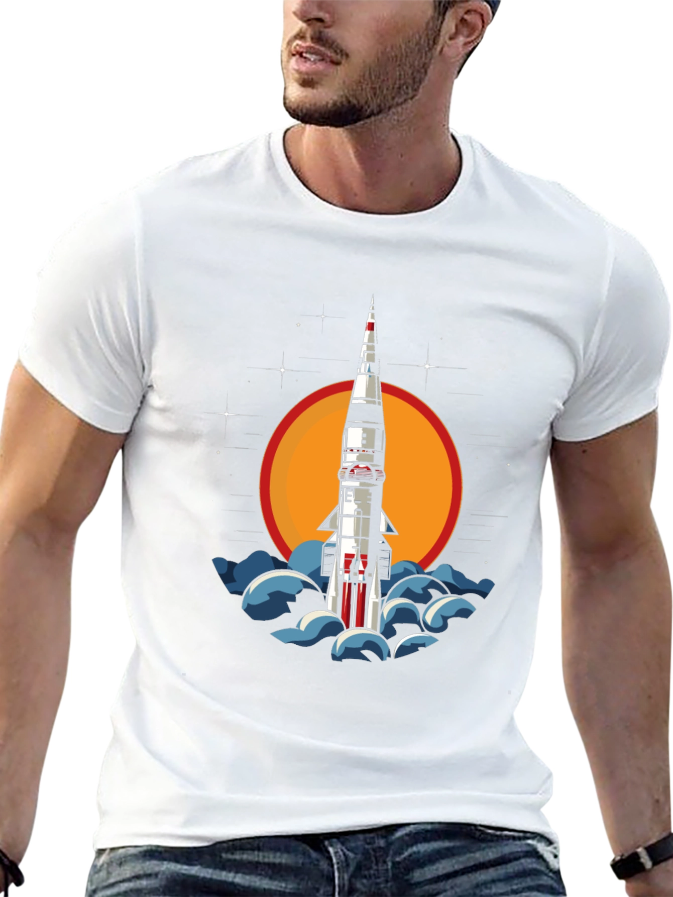 Rocket Launch Graphic Tee - Space Adventure Style