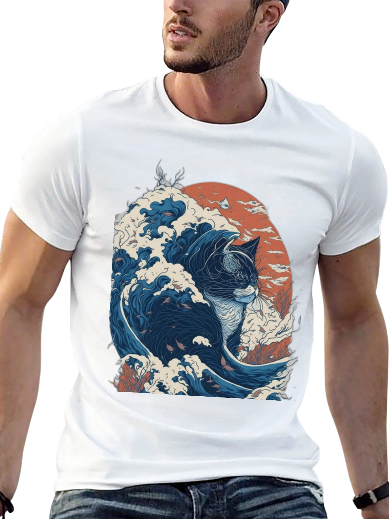 Great Wave Cat T-Shirt