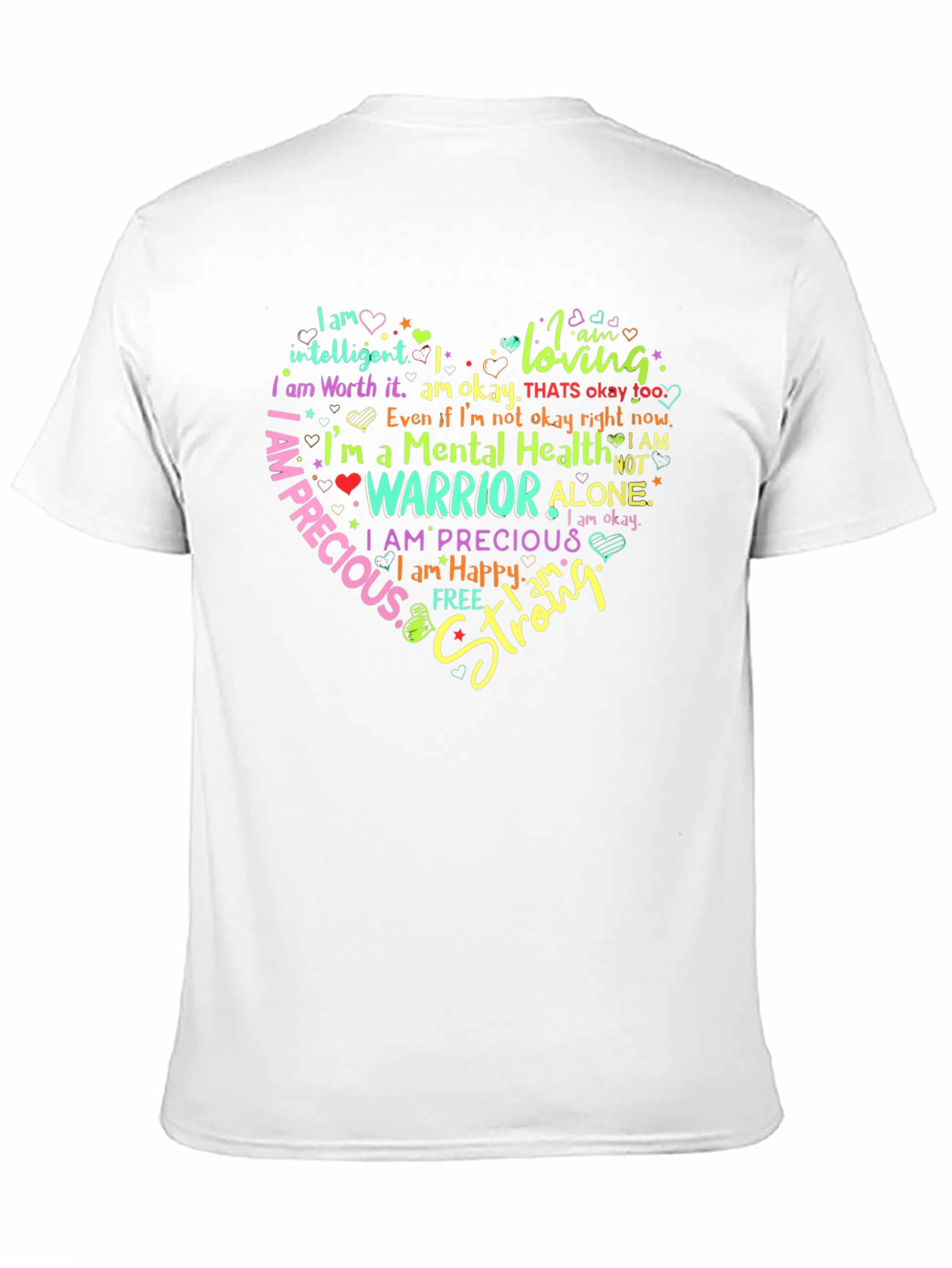 Mental Health Warrior Heart Graphic T-Shirt