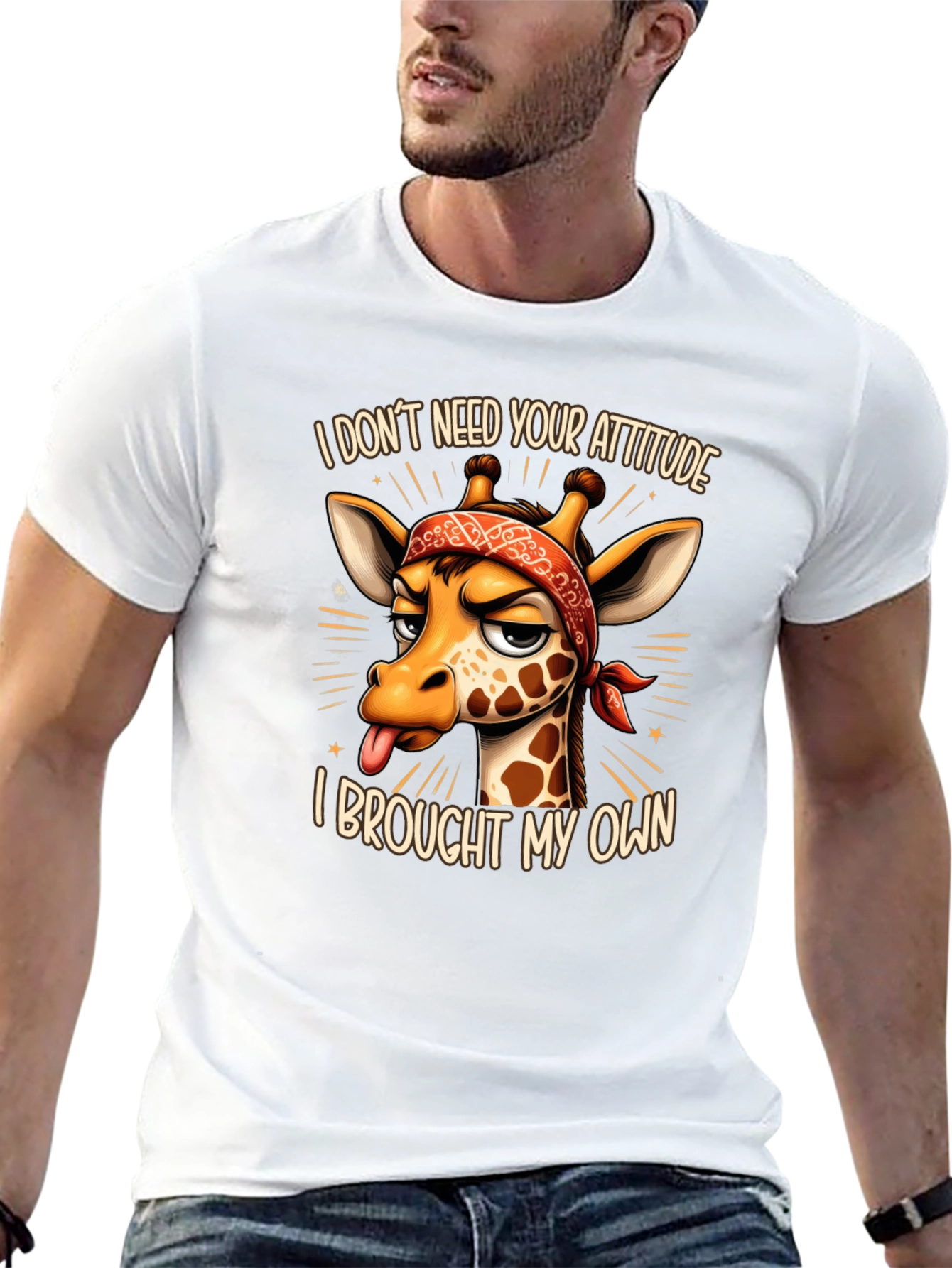 Funny Giraffe Attitude T-Shirt - I Brought My Own