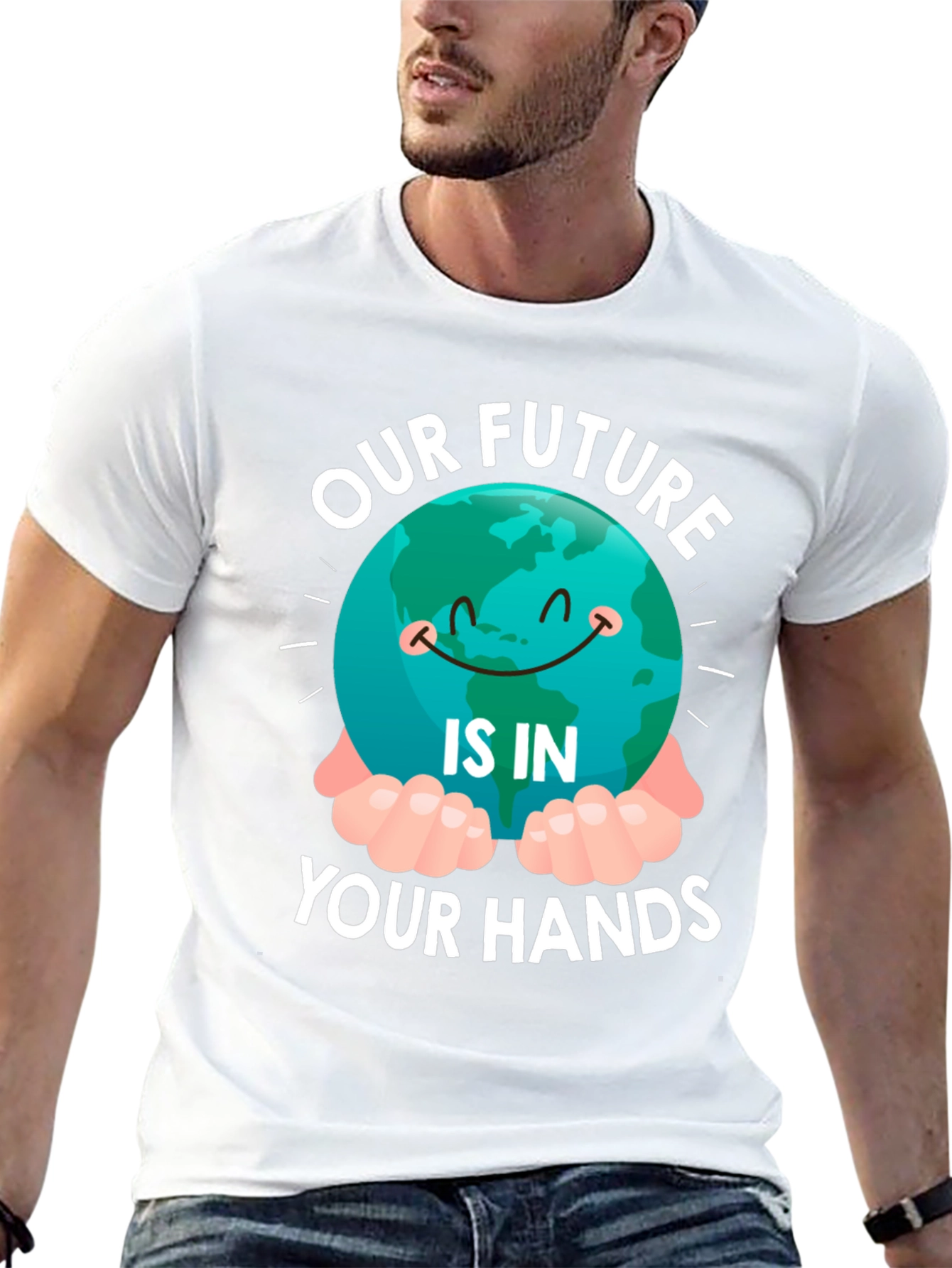 Our Future Is In Your Hands Earth Graphic Tee
